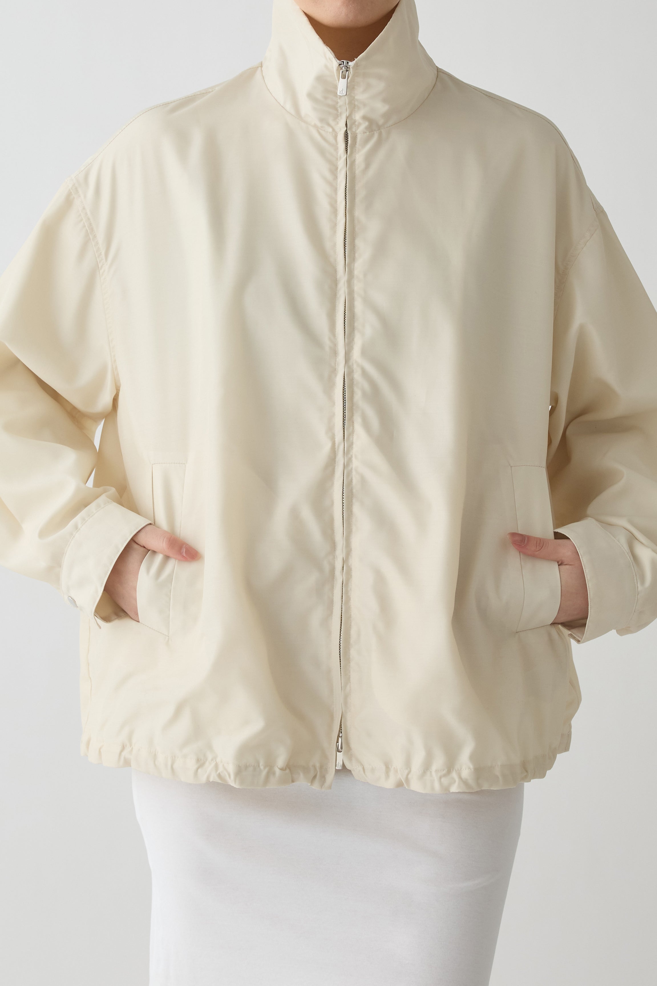 PHERE Piscium Zip-up jacket ジップアップブルゾン Piscium Zip-up jacket_white – PHERE