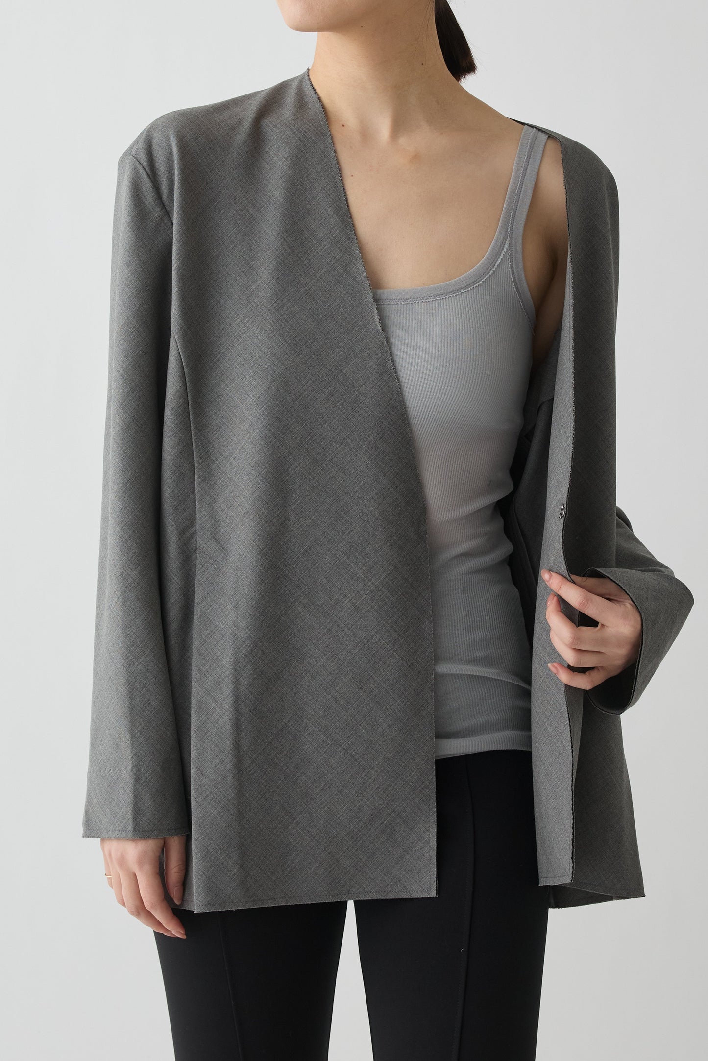 Mira Rib Tank Top_gray