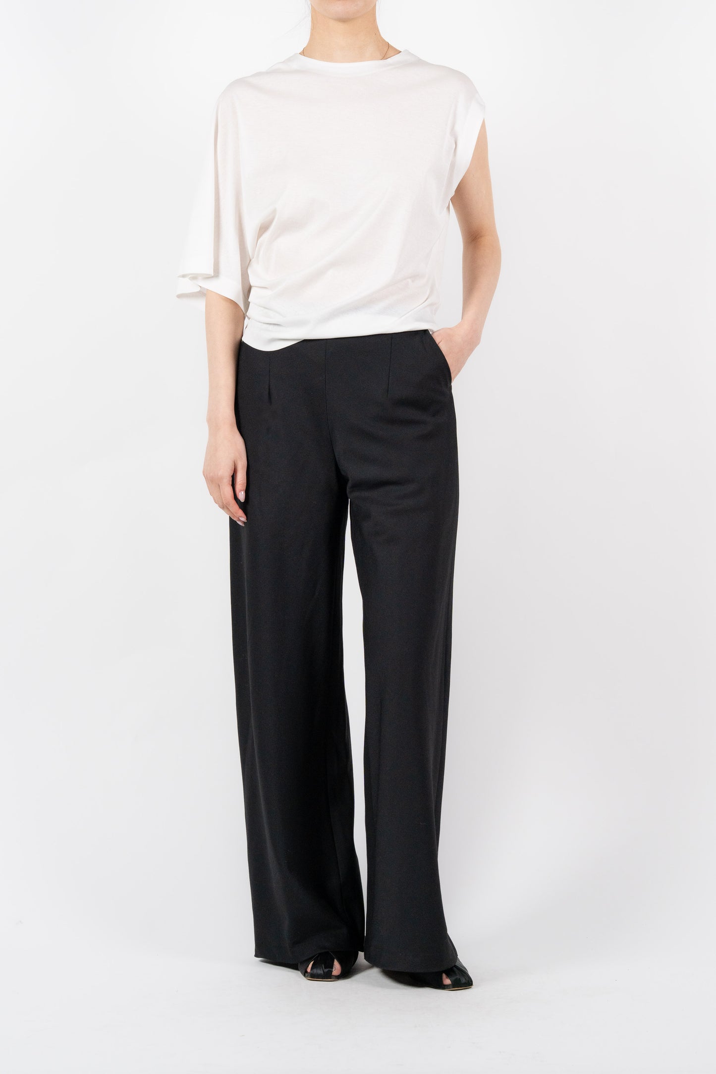Salm curve pants_black