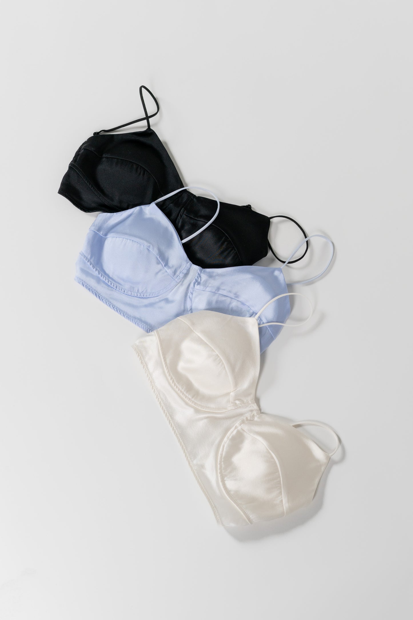Caph silk satin bra