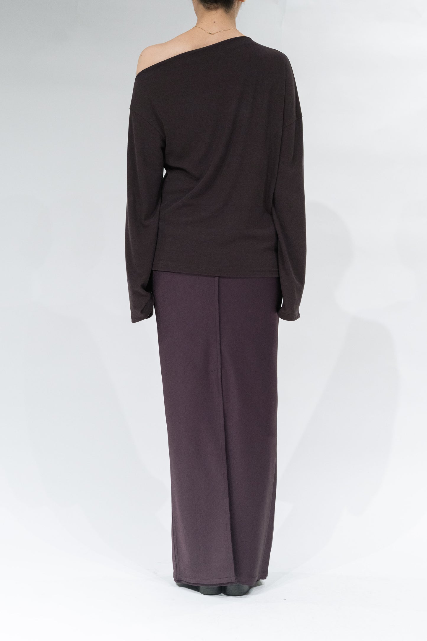 Phekda Narrow Skirt_brown