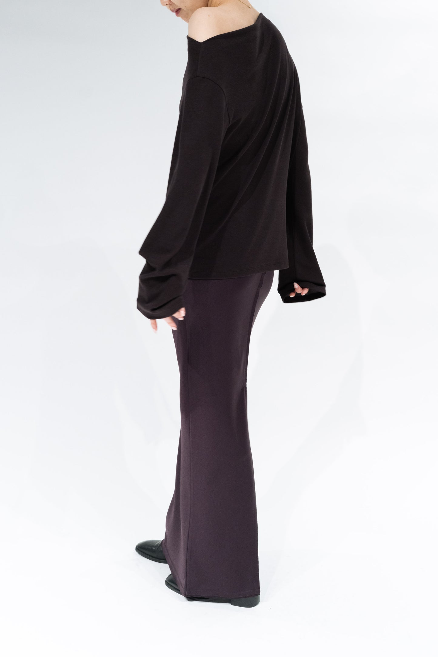 Phekda Narrow Skirt_brown