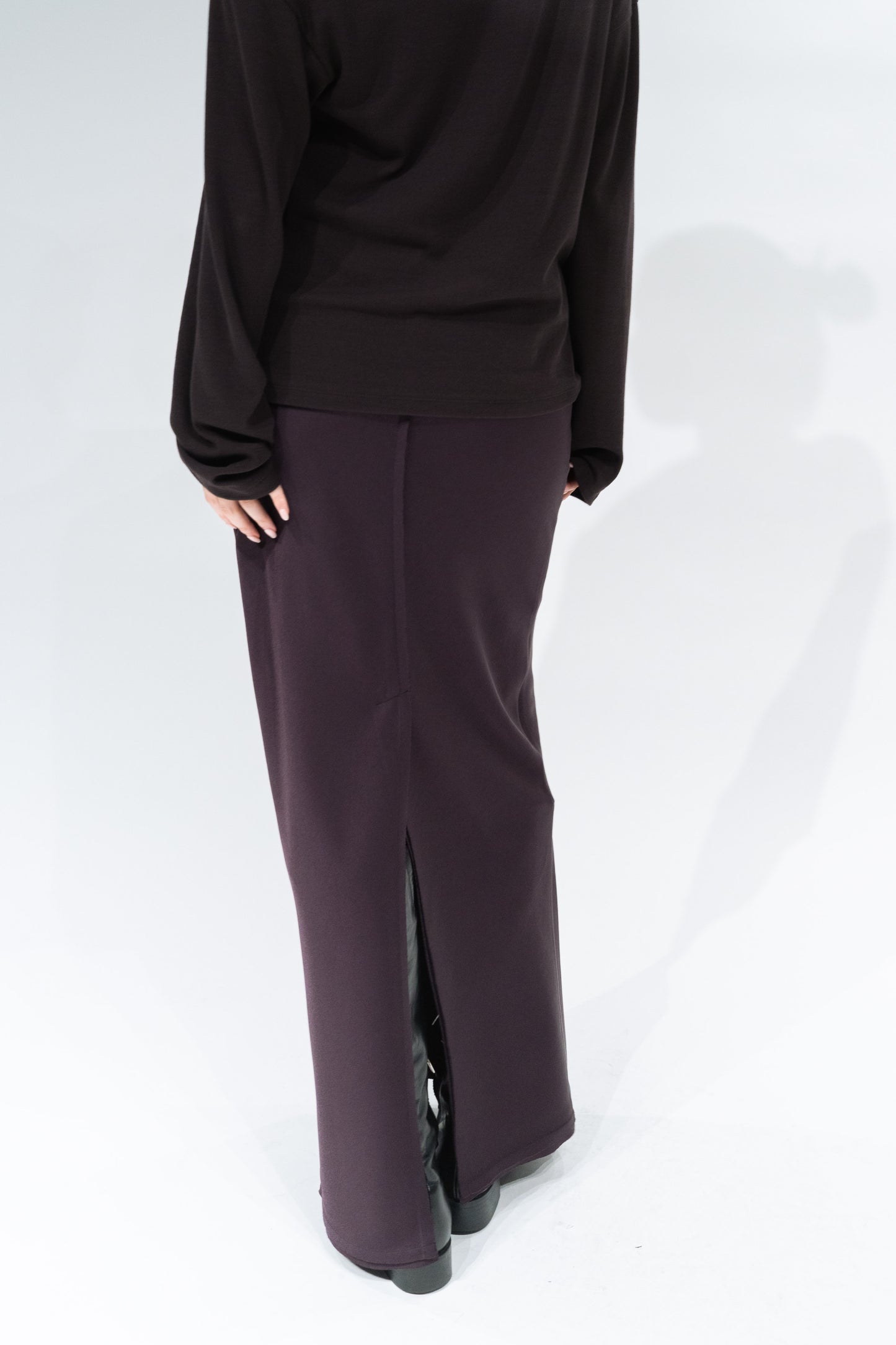 Phekda Narrow Skirt_brown