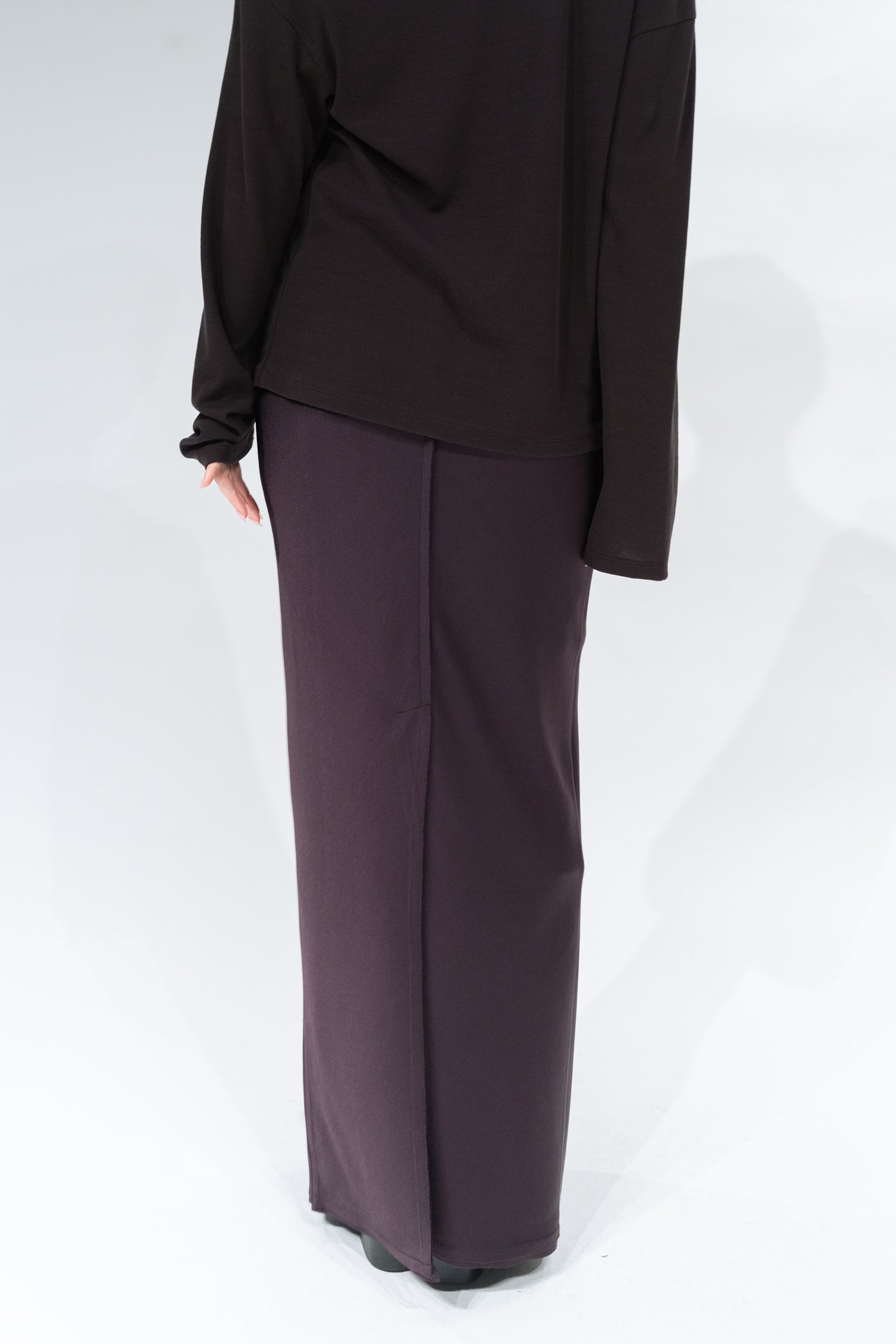 Phekda Narrow Skirt_brown