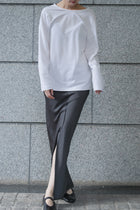 Phekda Narrow Skirt_Gray