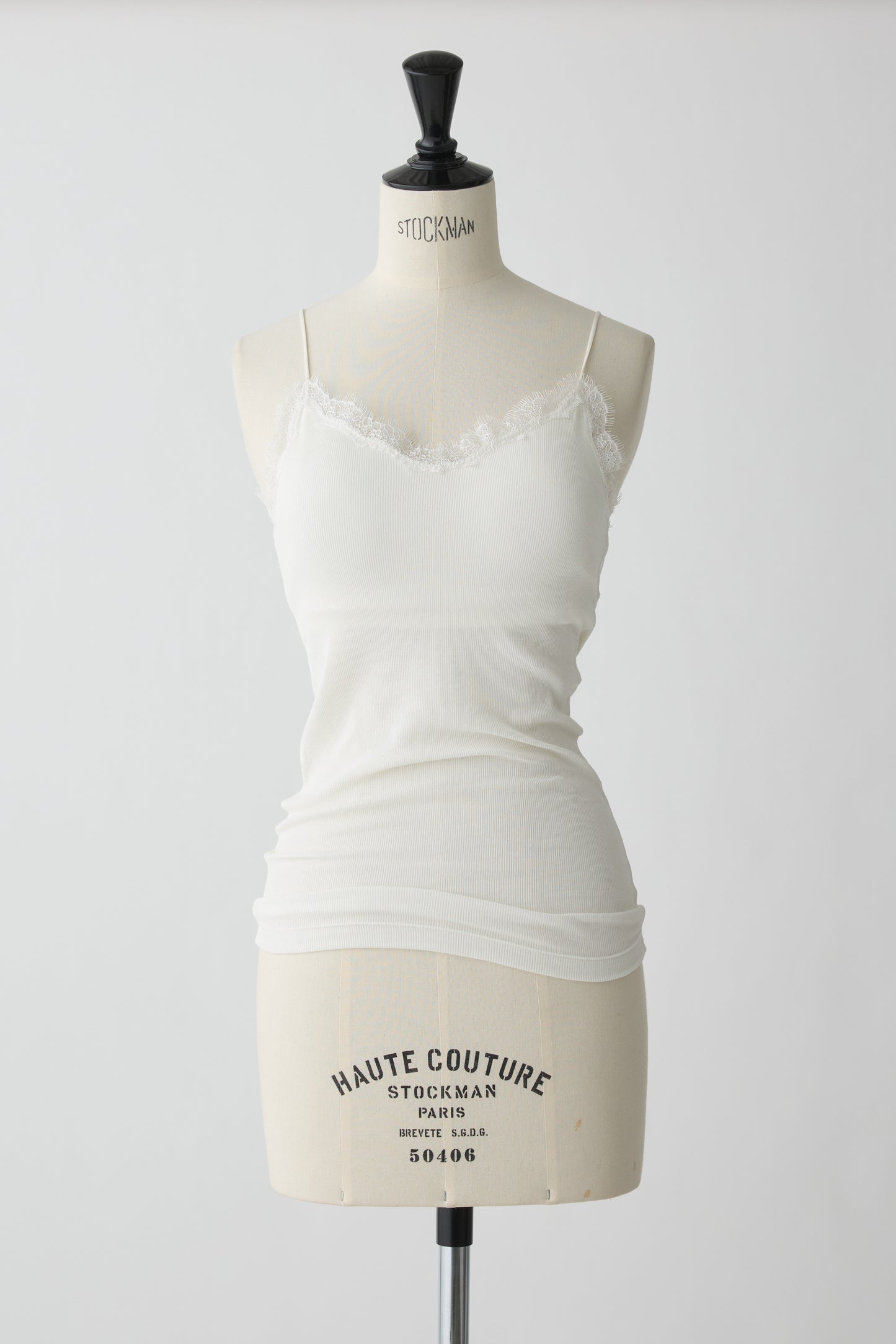 Algol Lace Rib Camisole_wihte