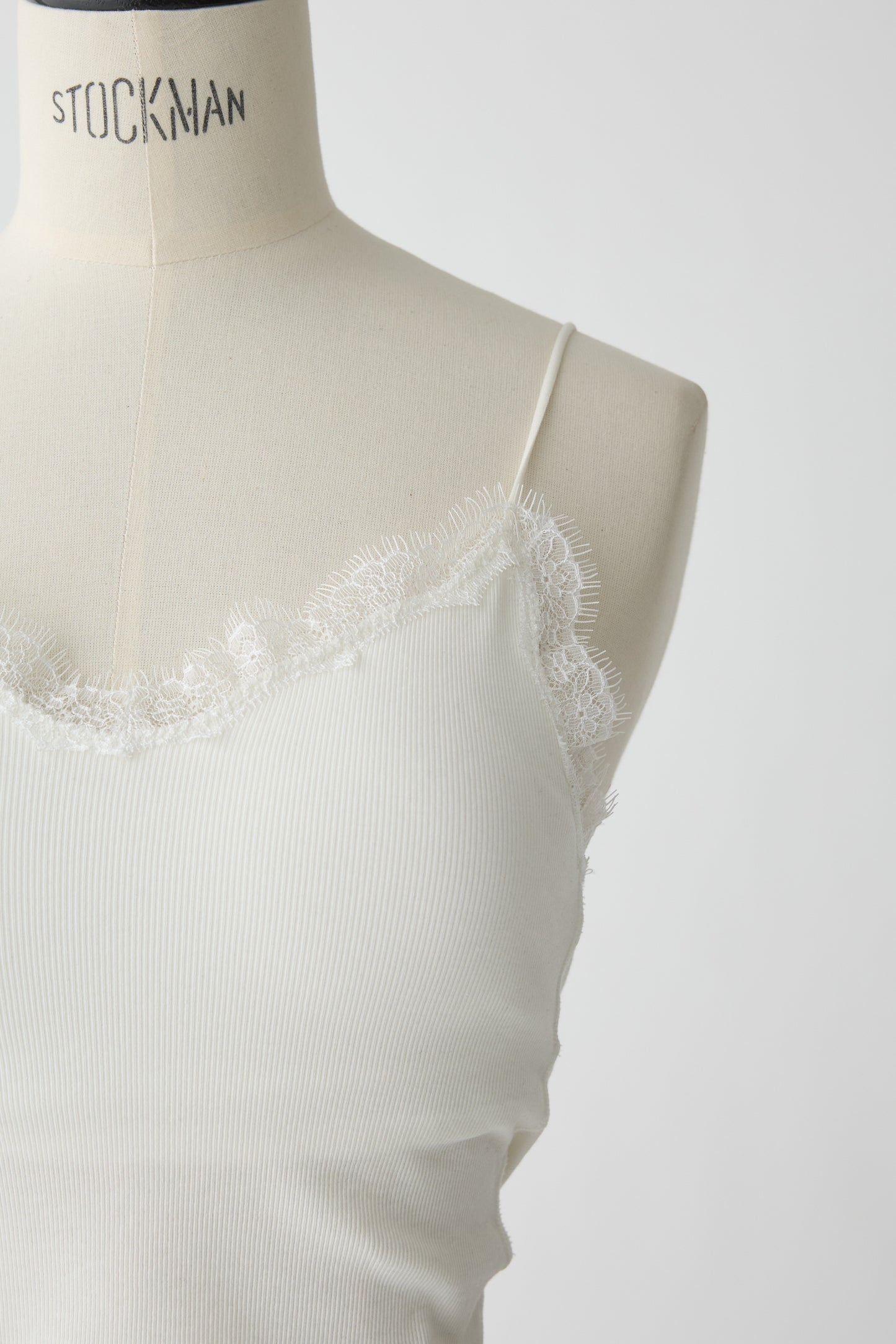 Algol Lace Rib Camisole_wihte