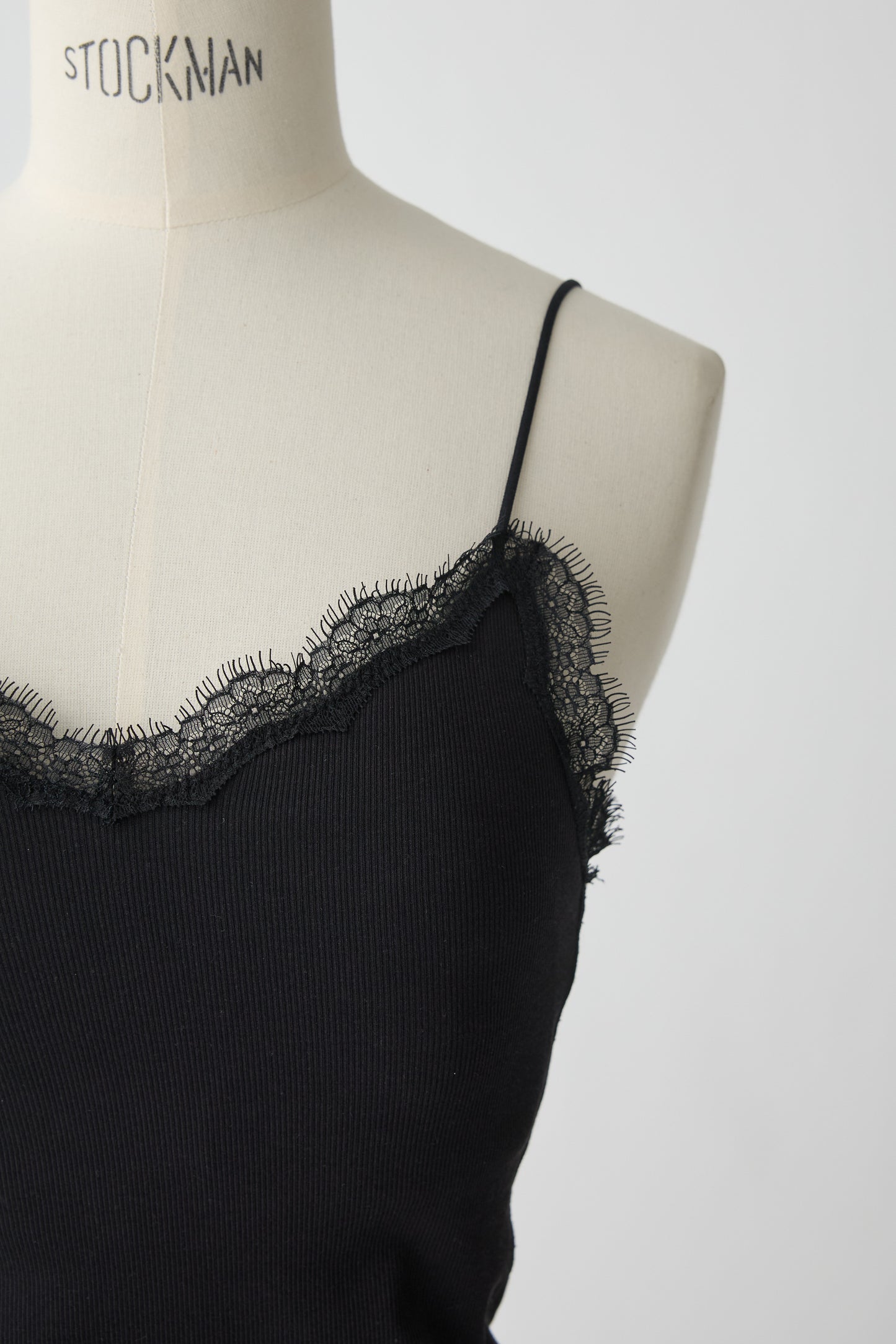 Algol Lace Rib Camisole_black