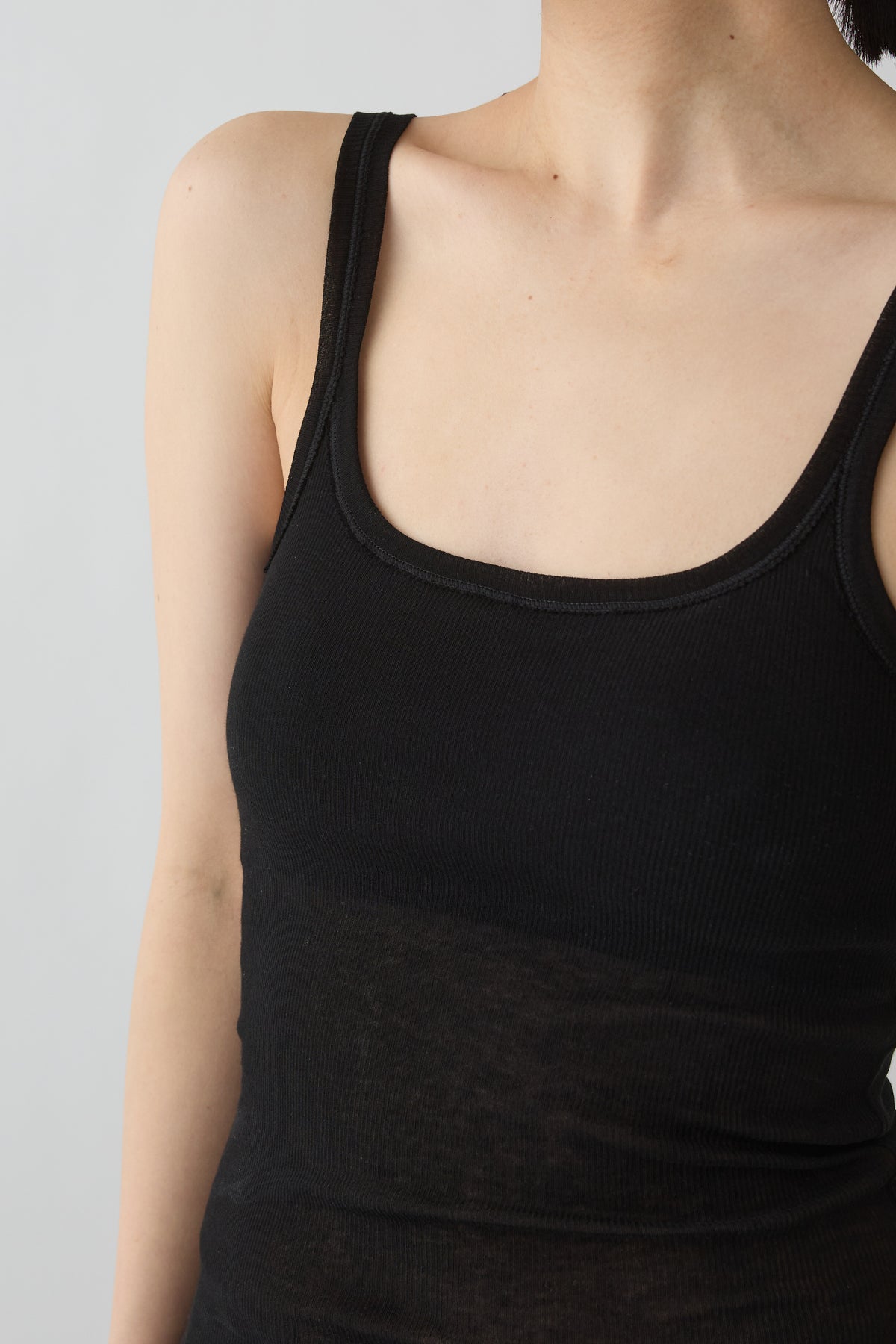 Mira Rib Tank Top_black