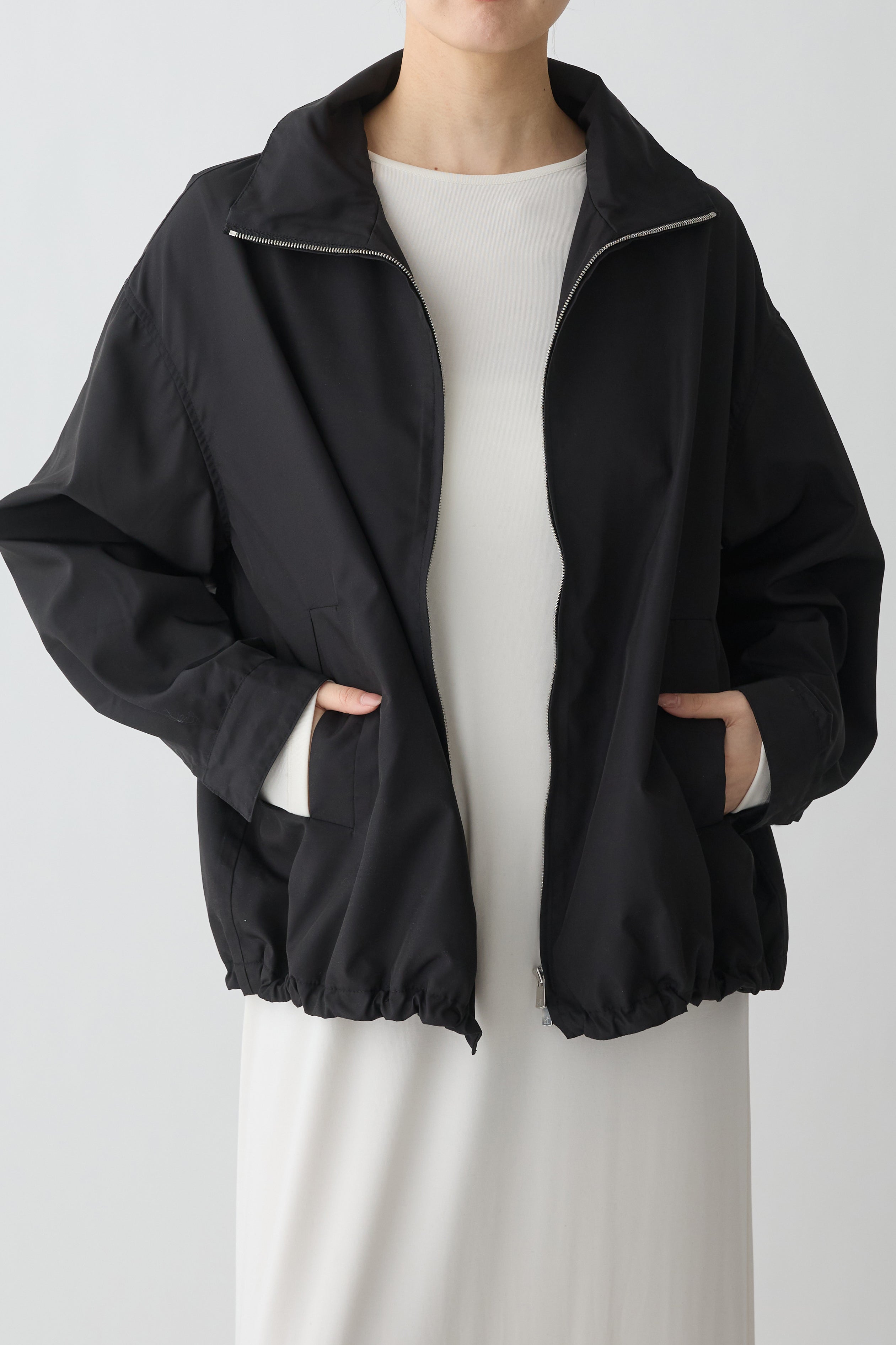 PHERE Piscium Zip-up jacket ジップアップブルゾン Piscium Zip-up jacket_white – PHERE