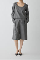 Aquarii  Pleated shorts_gray