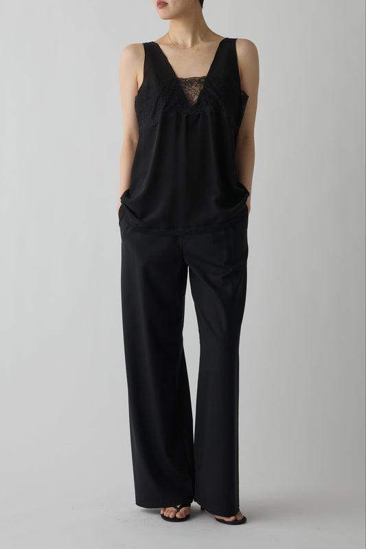 Hydri Silk Lace Top_black