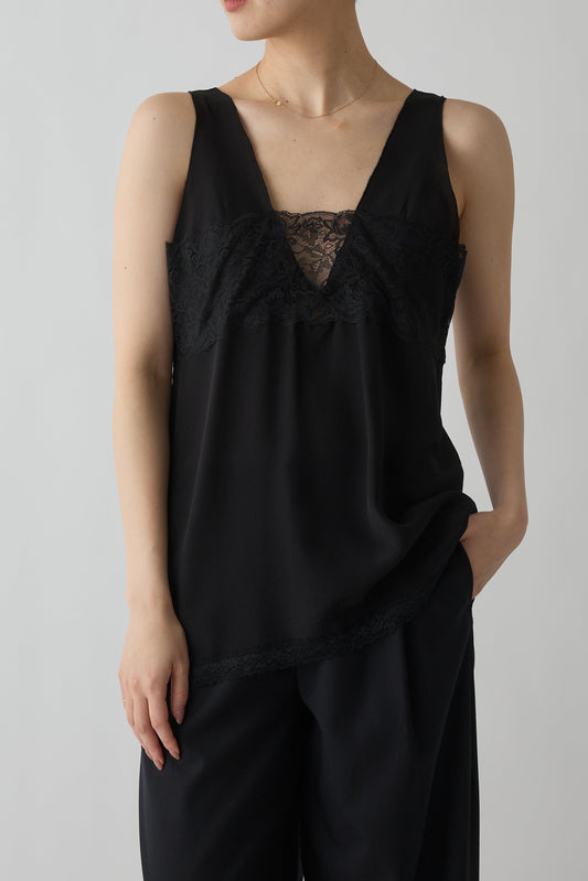 Hydri Silk Lace Top_black