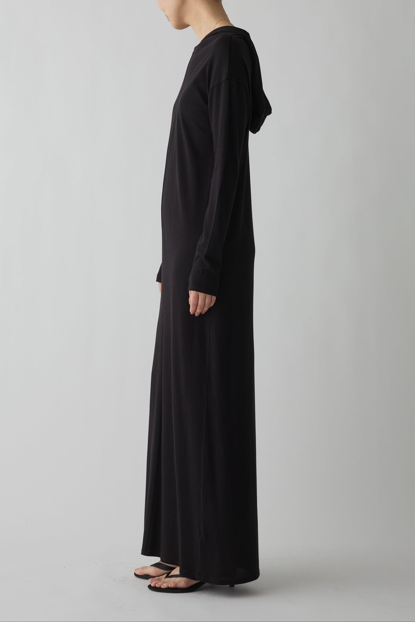 Eridani Draped Hooded dress_black