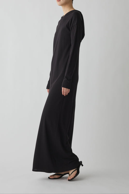 Eridani Draped Hooded dress_black