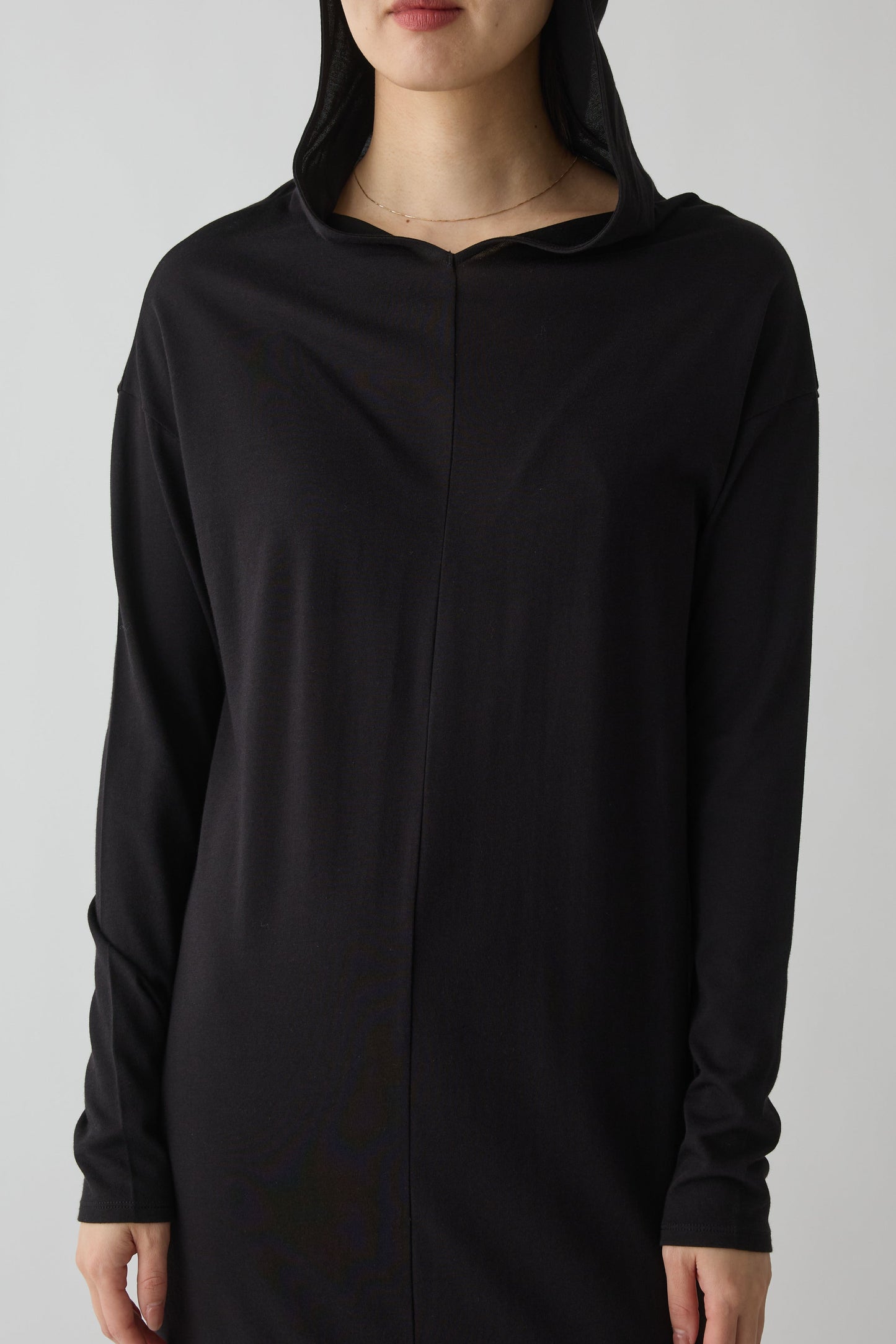 Eridani Draped Hooded dress_black
