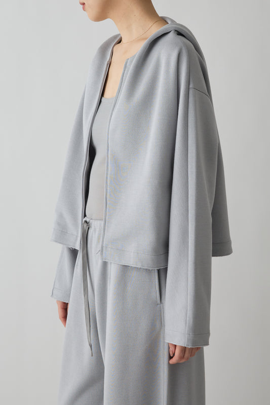 Ceti Draped Hooded Jacket_gray