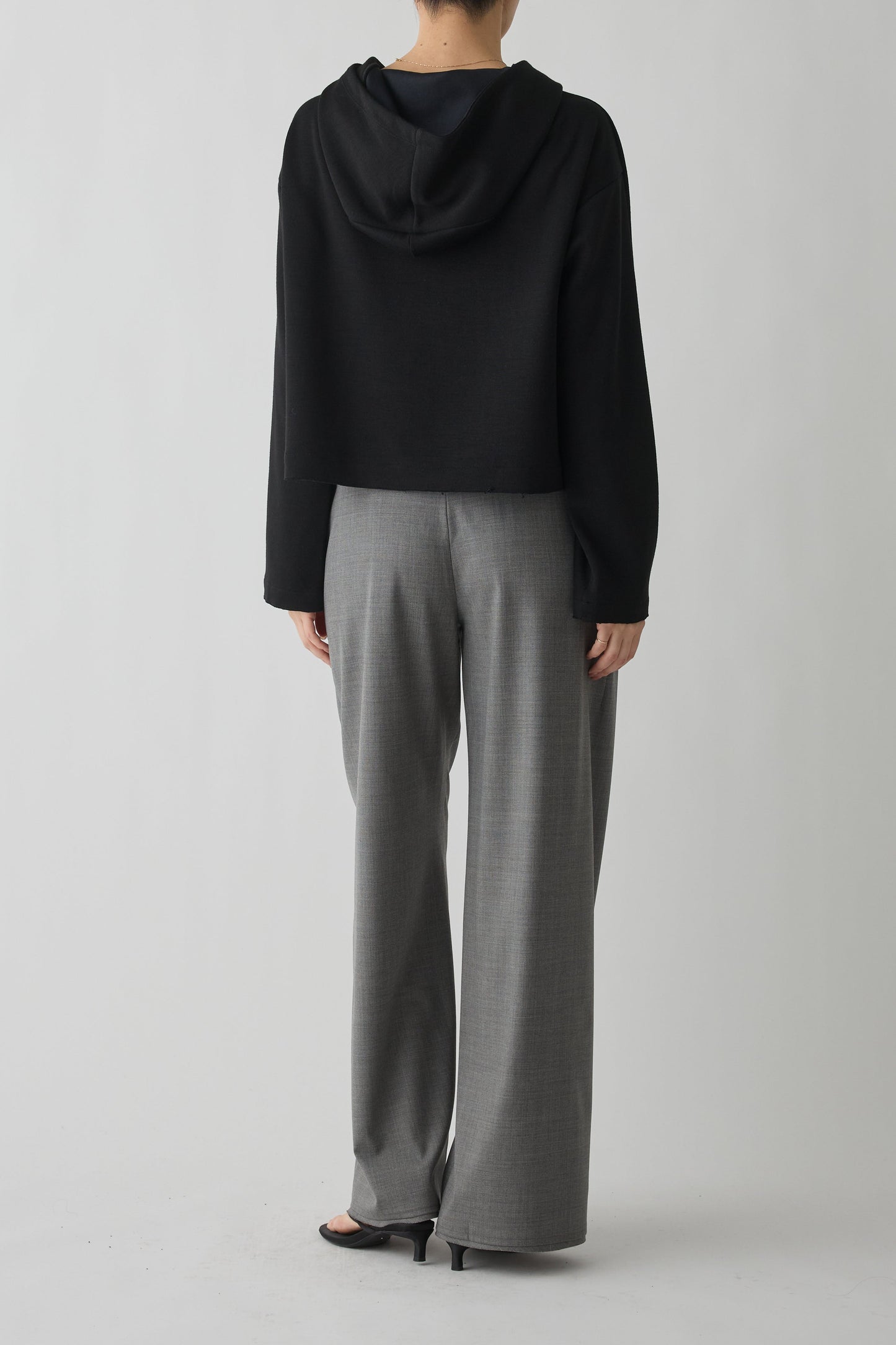 Ceti Draped Hooded Jacket_balck