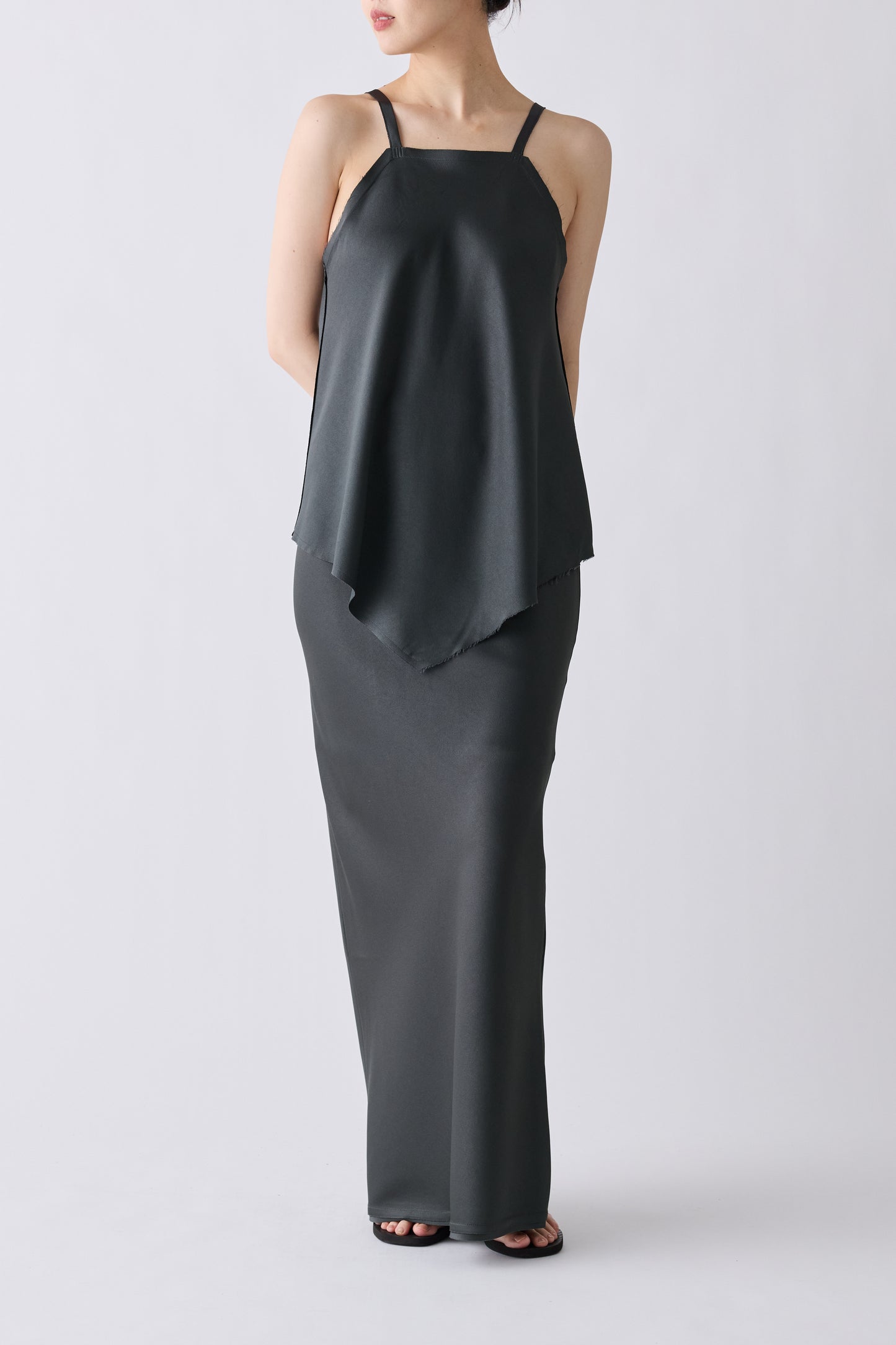 Phekda Narrow Skirt_Gray