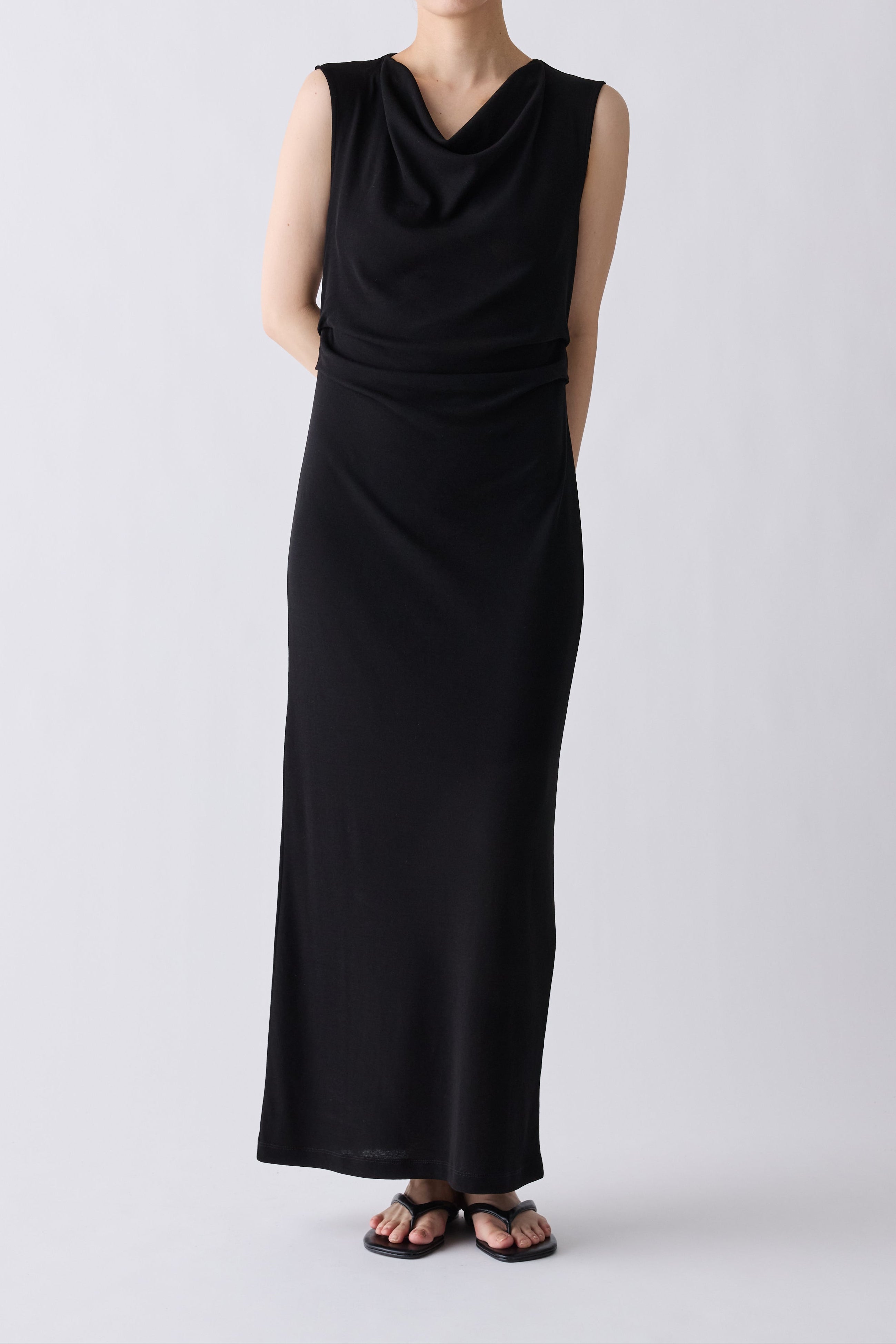 PHERE Scheat tuck dress ブラック 0 Scheat tuck NS dress – PHERE