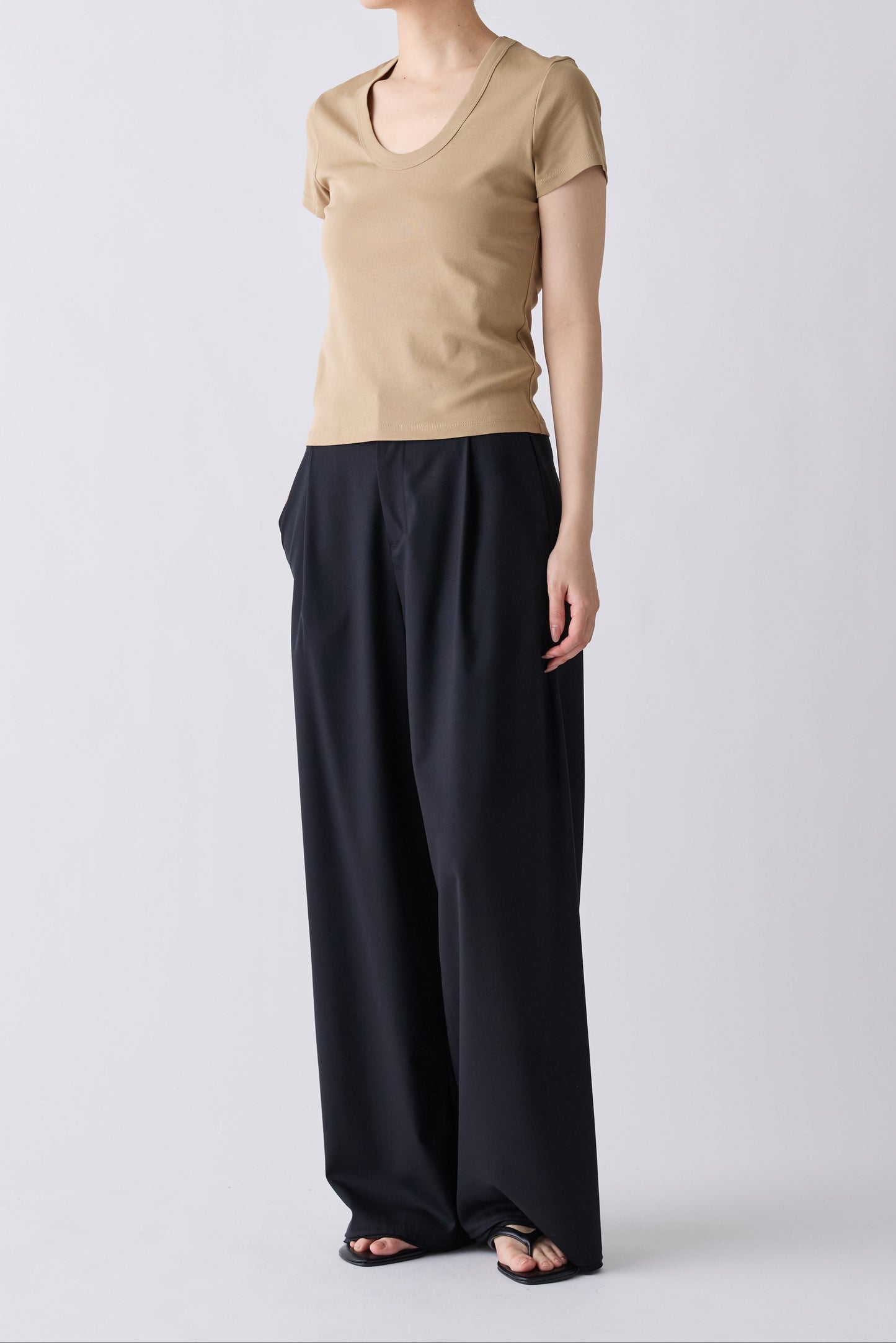 Elnath 2way T-shirt _Regular_beige