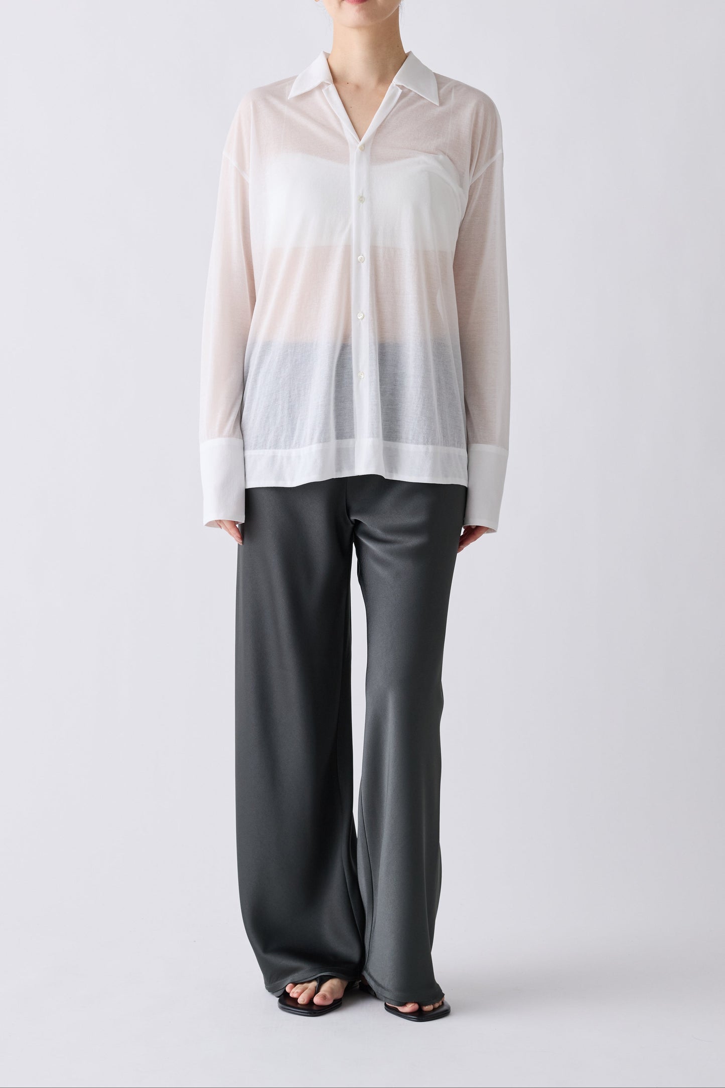 Naos sheer shirt_white