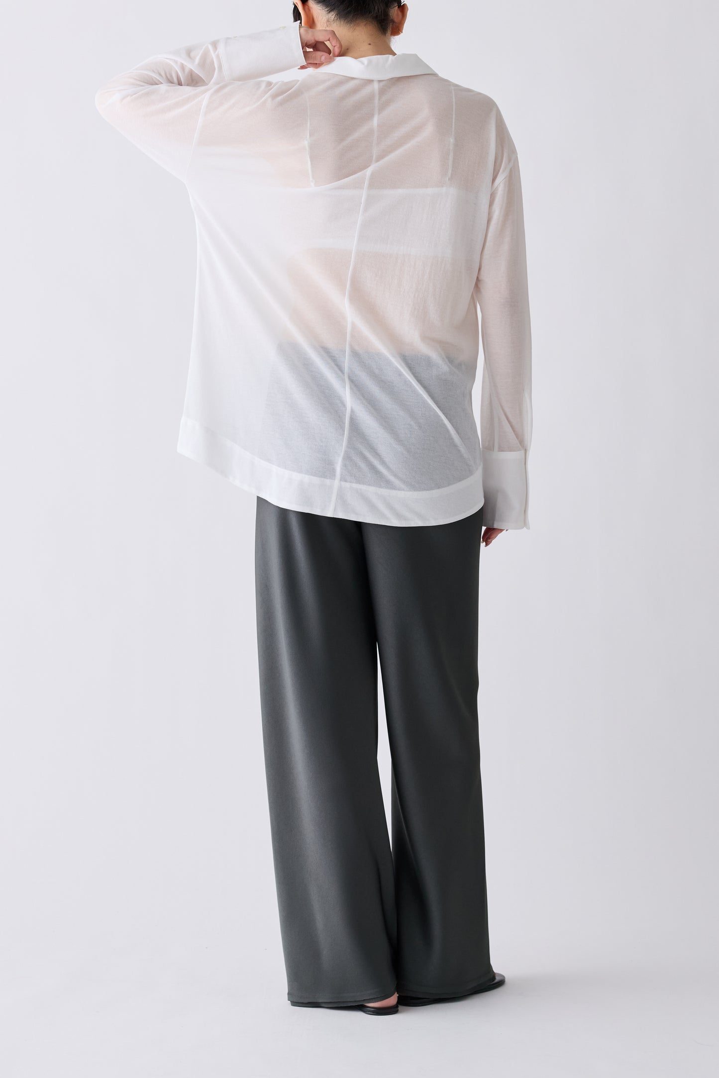 Naos sheer shirt_white