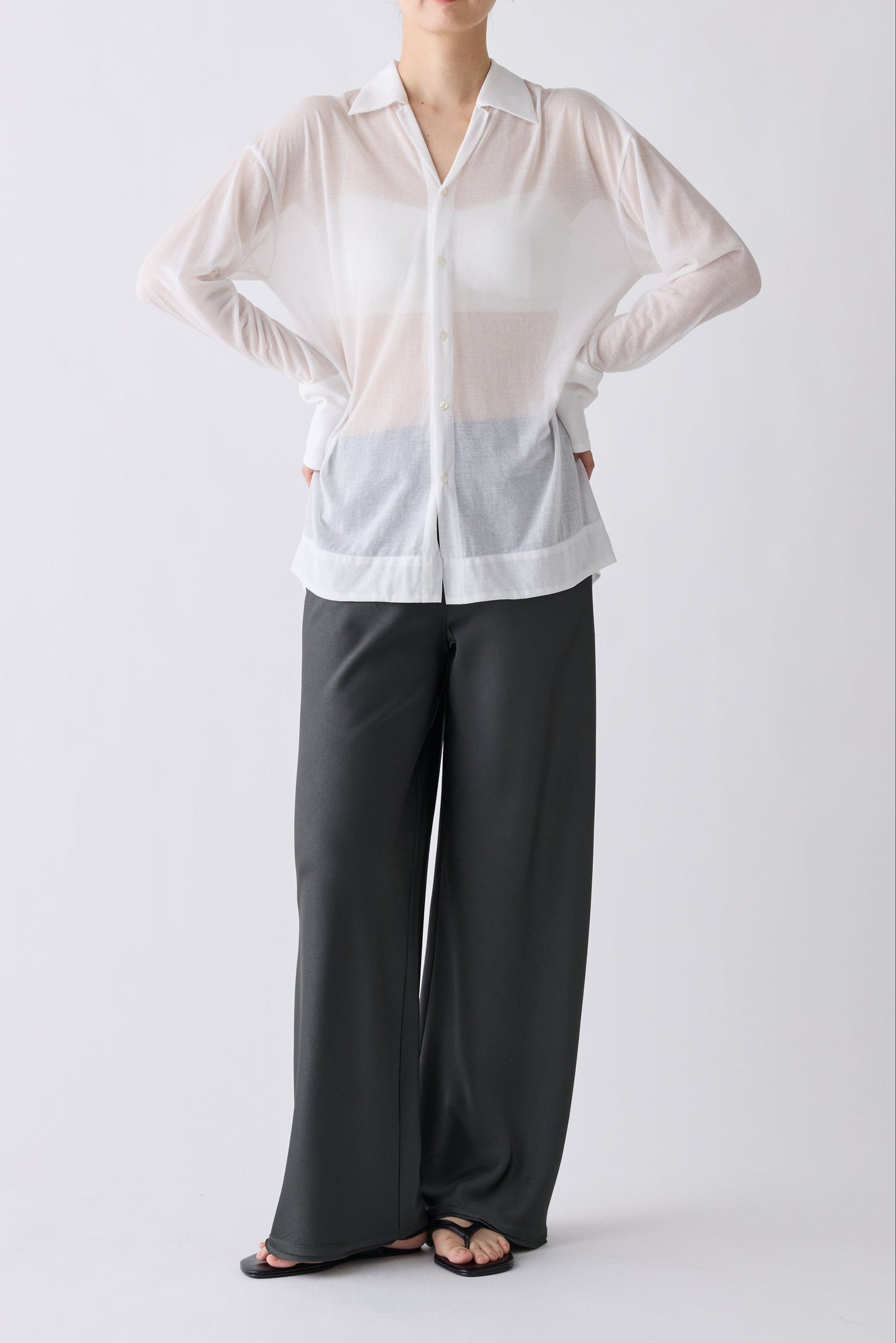 Naos sheer shirt_white
