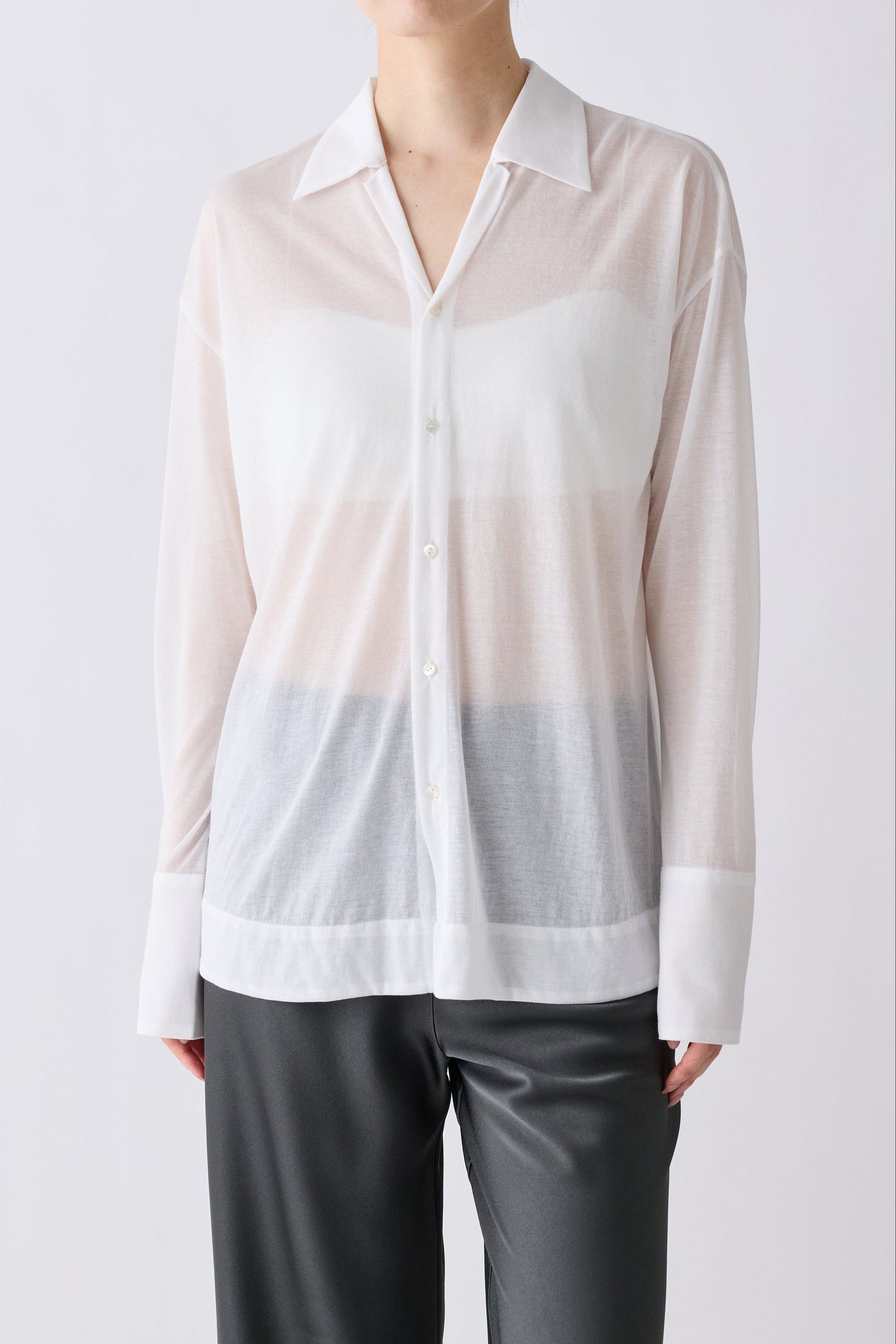 Naos sheer shirt_white