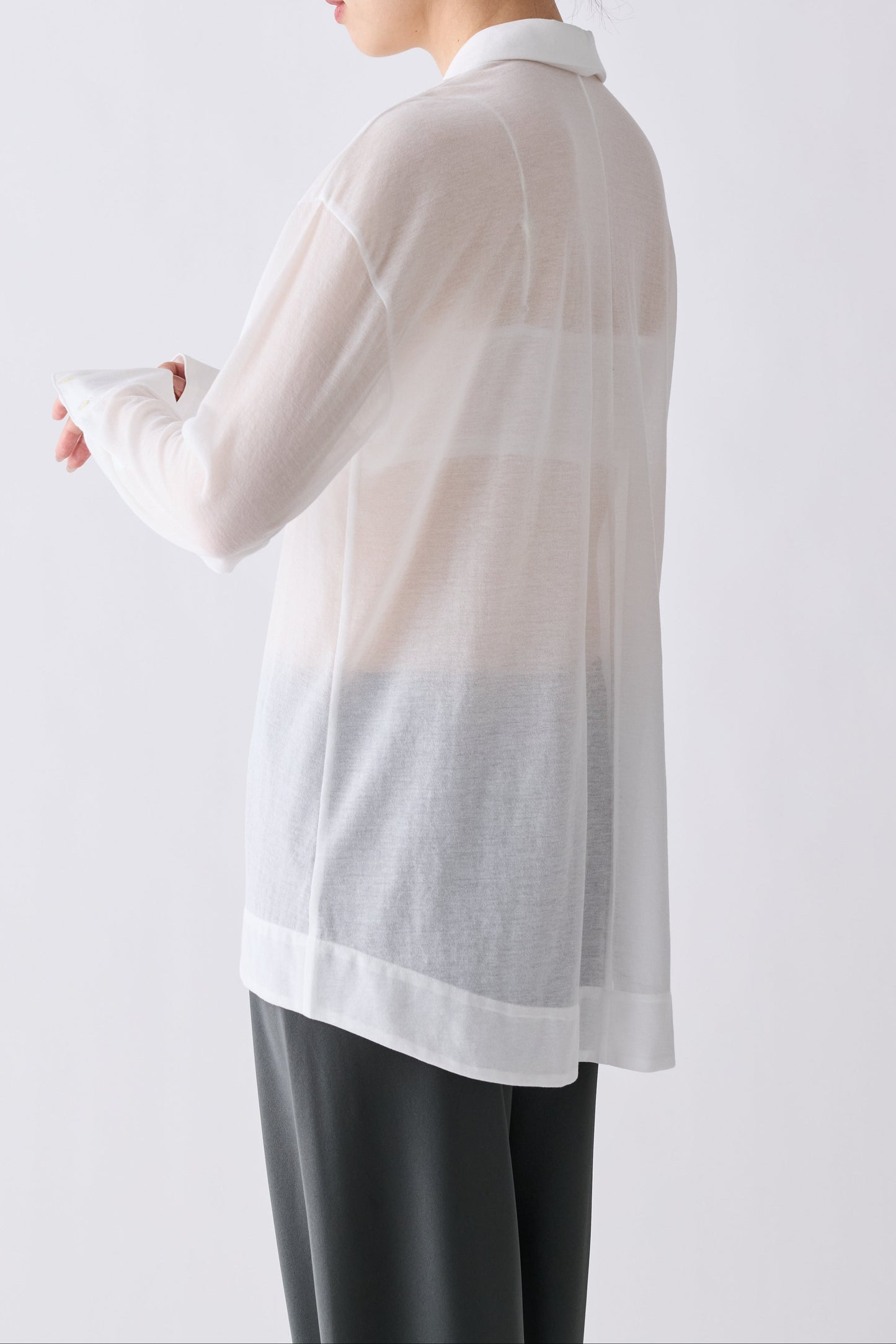 Naos sheer shirt_white