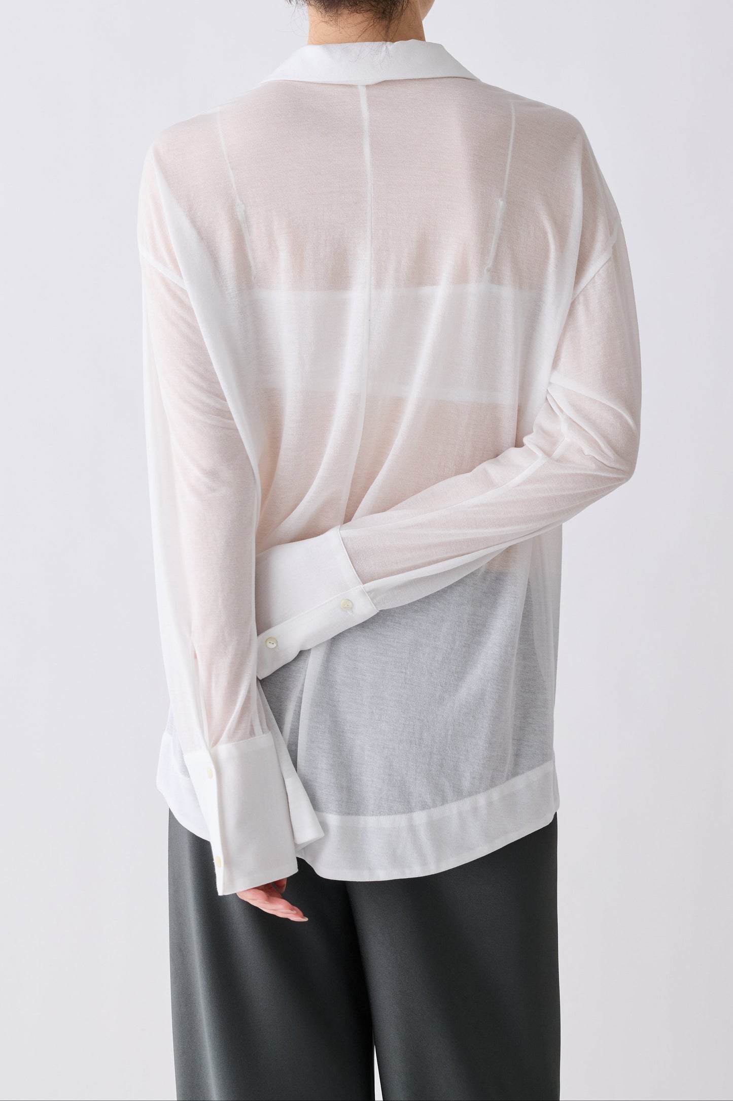 Naos sheer shirt_white
