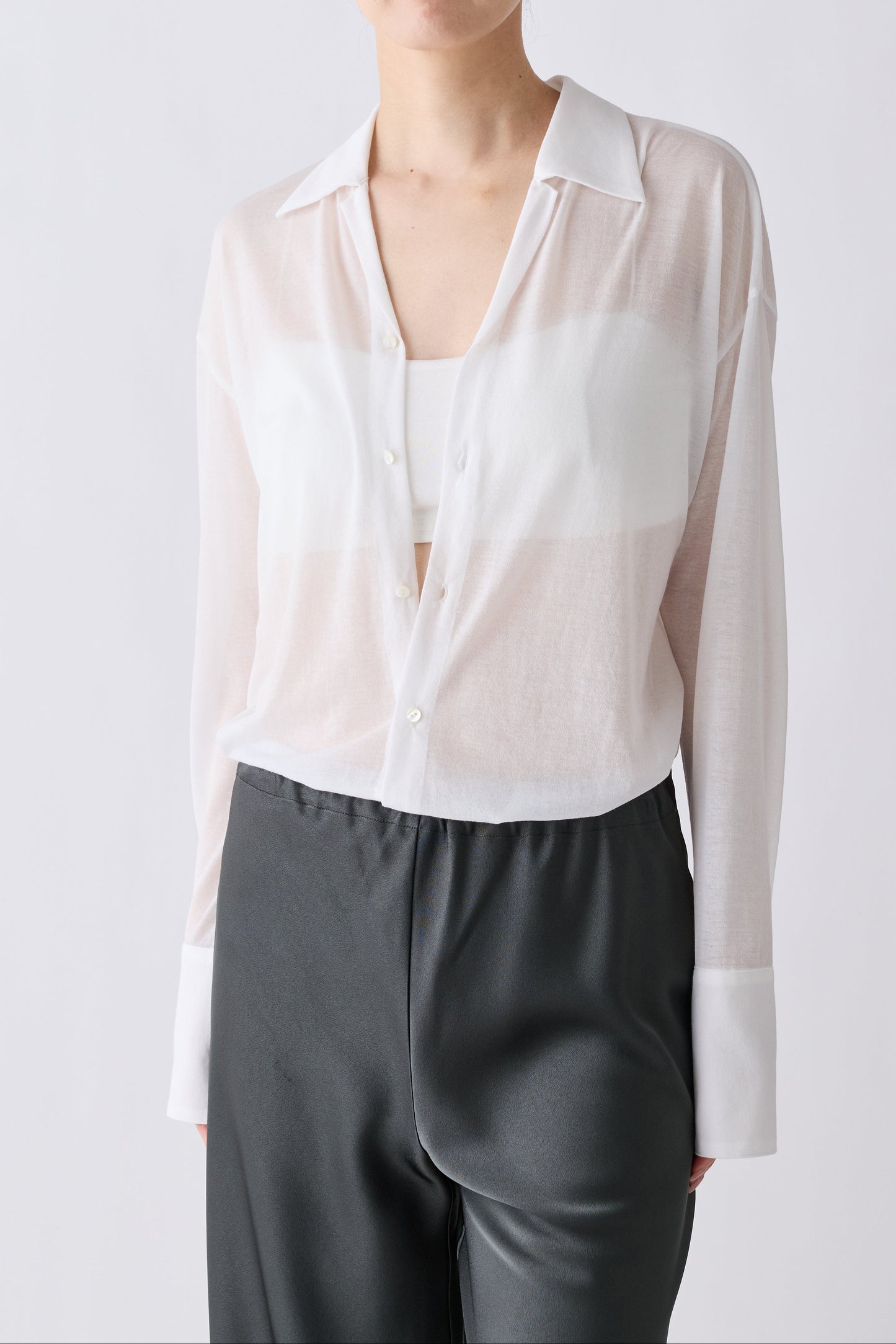 Naos sheer shirt_white