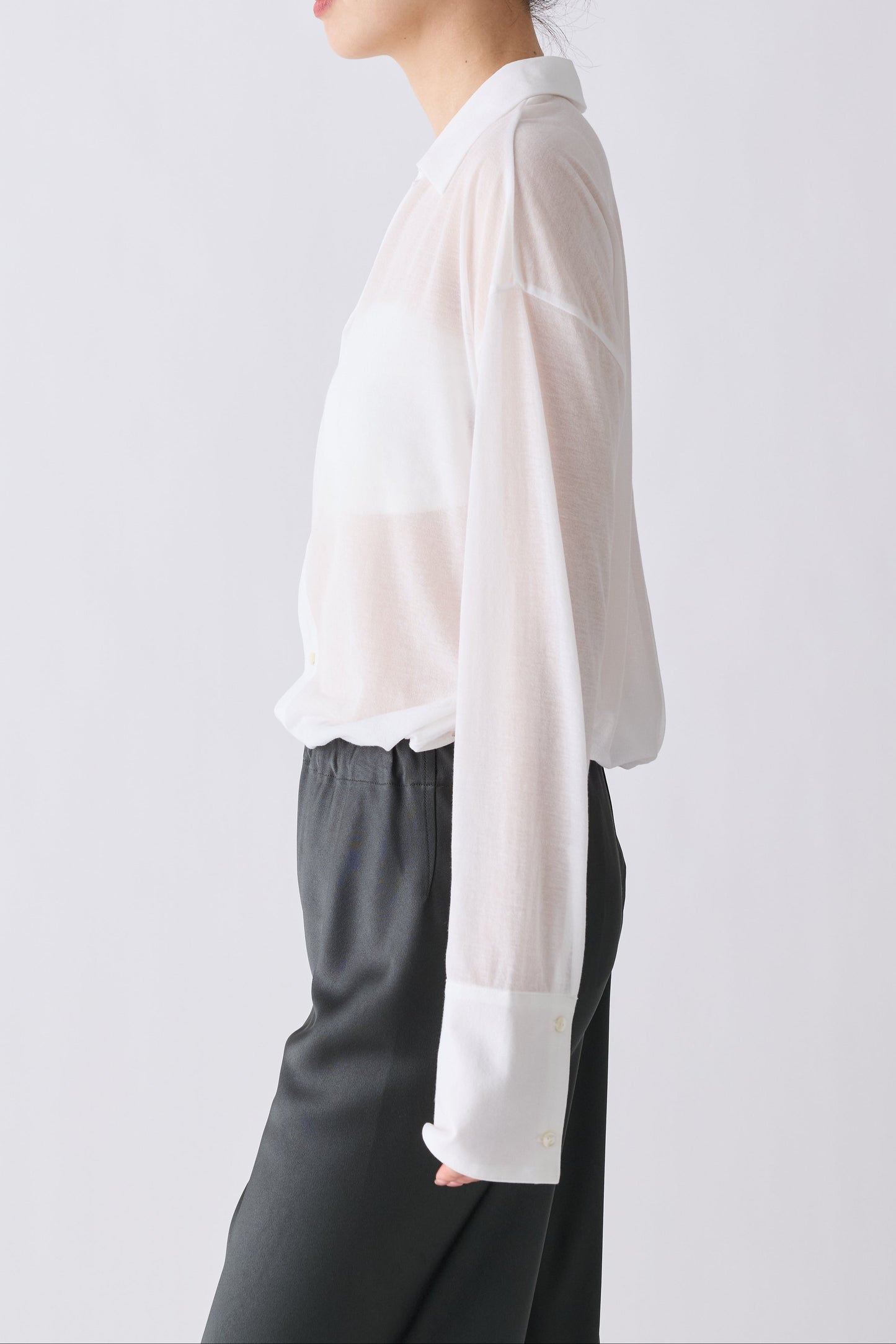 Naos sheer shirt_white