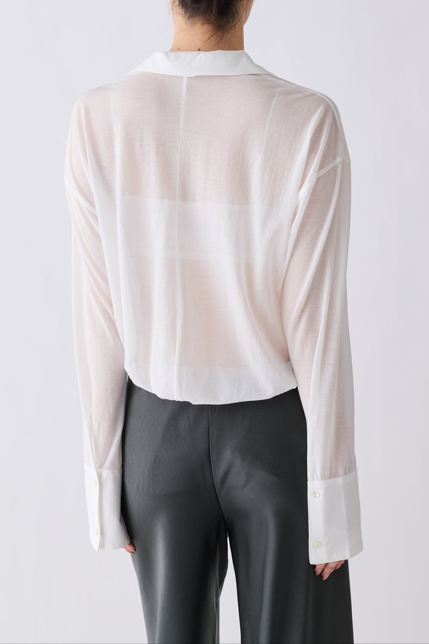 Naos sheer shirt_white