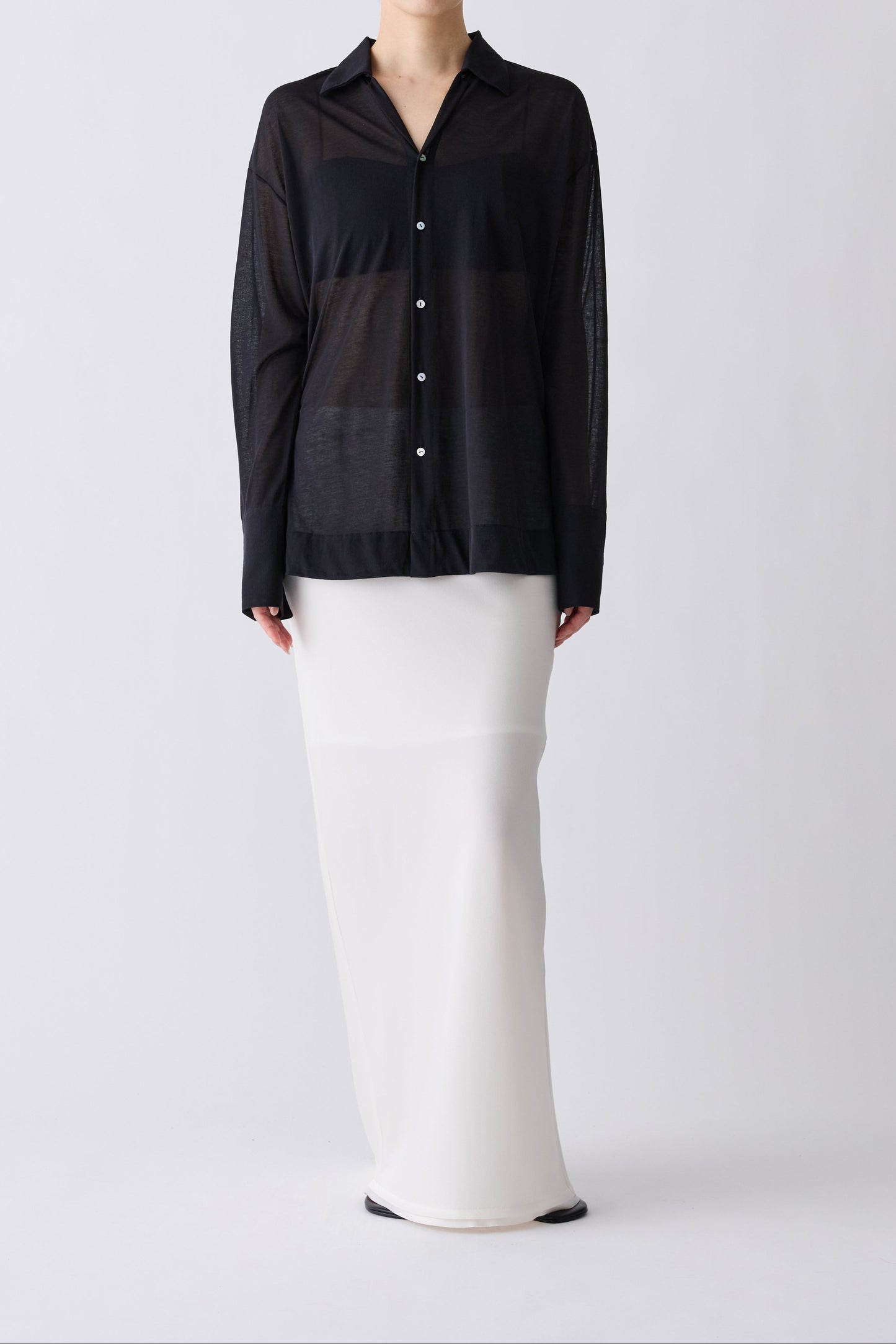 Naos sheer shirt_black