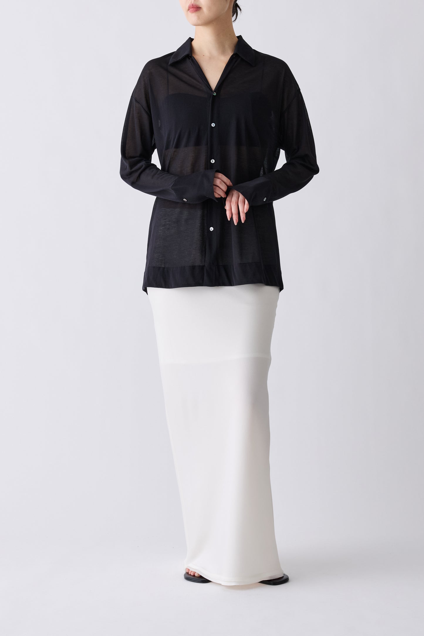 Phekda Narrow Skirt_white