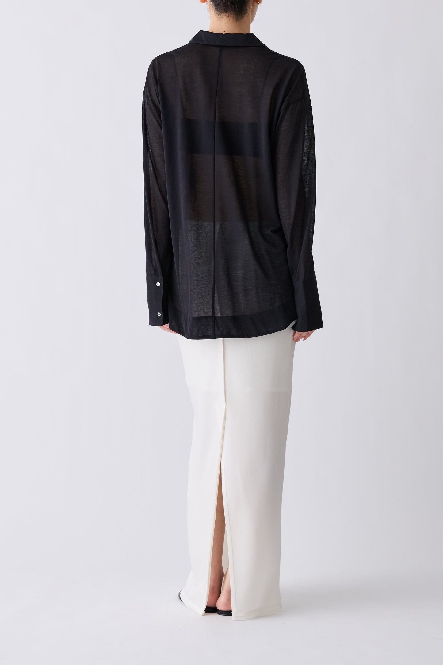 Naos sheer shirt_black