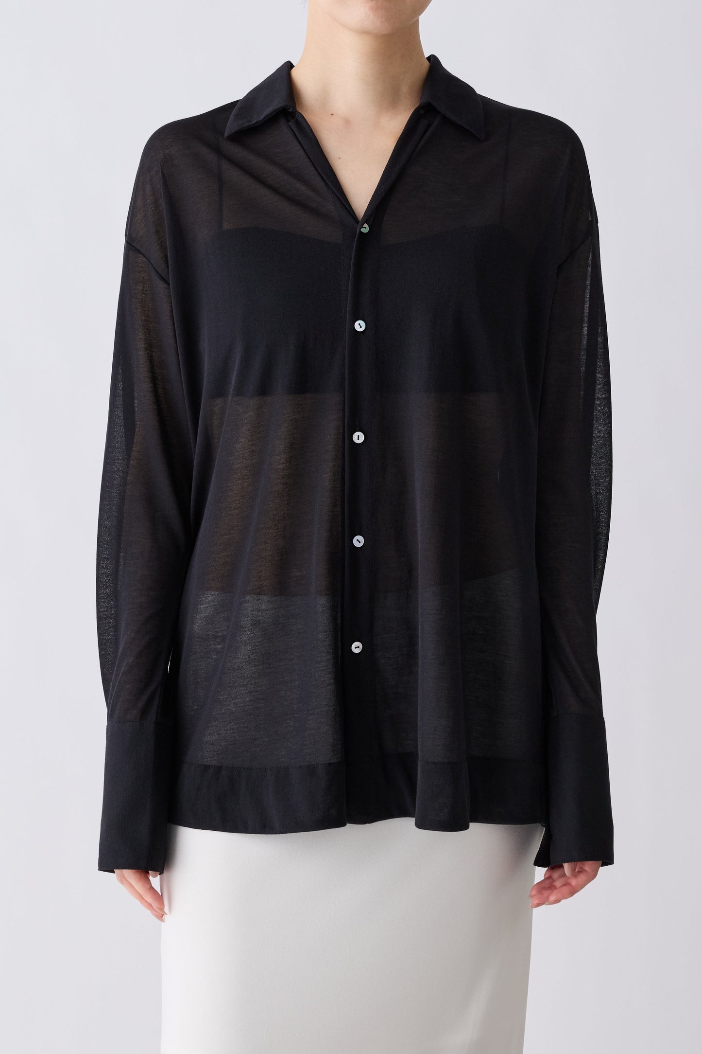 Naos sheer shirt_black