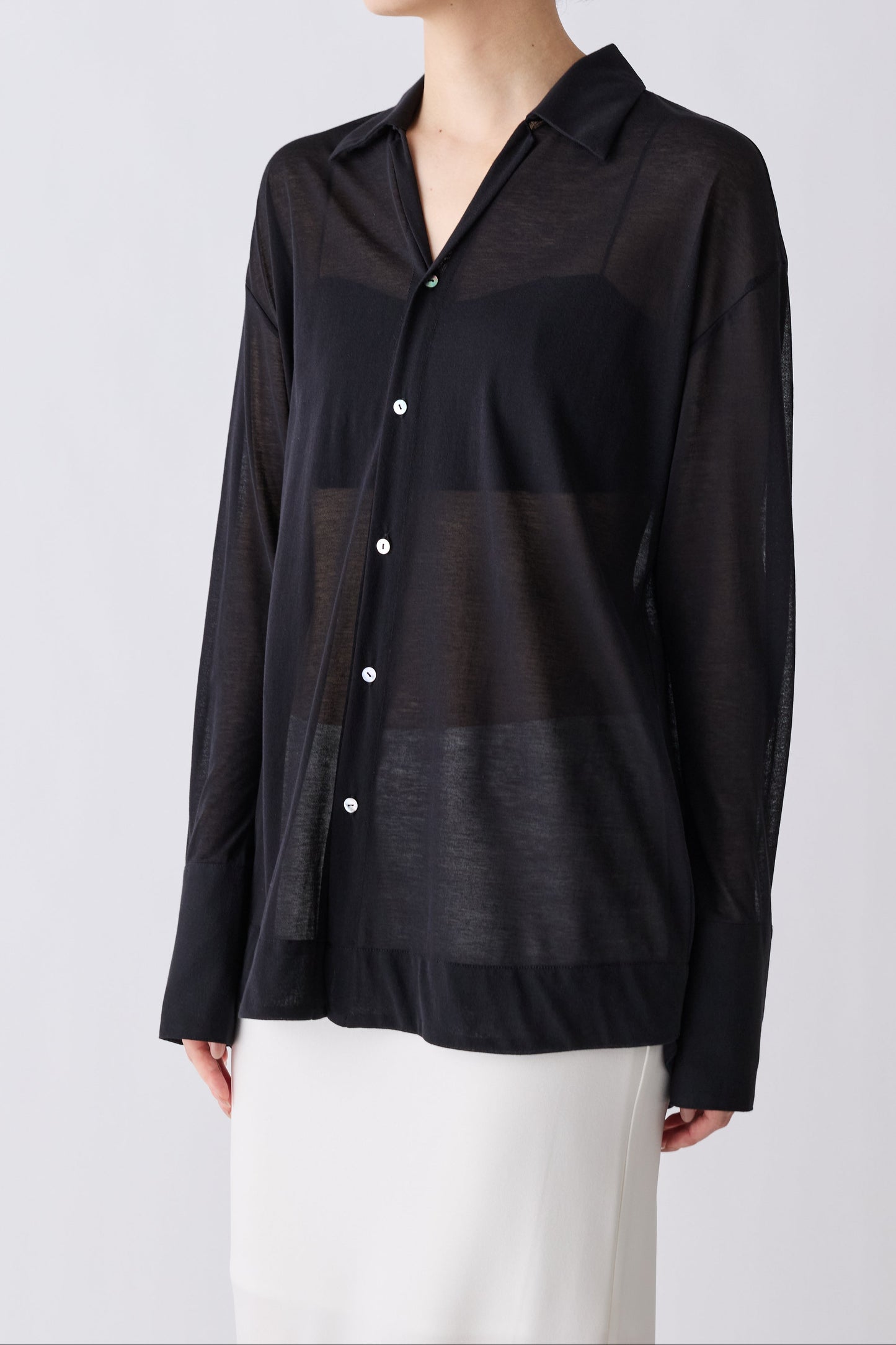 Naos sheer shirt_black