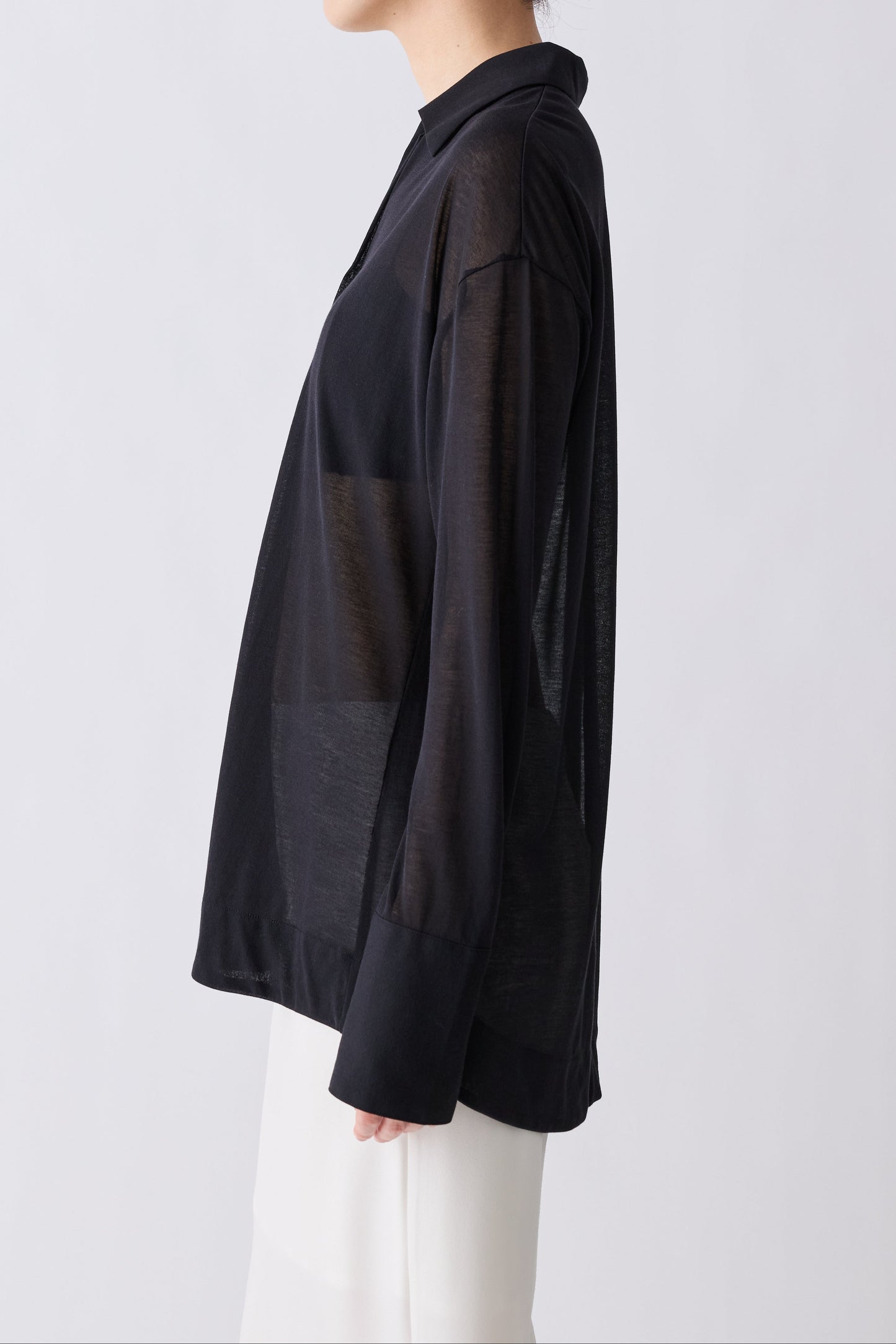 Naos sheer shirt_black