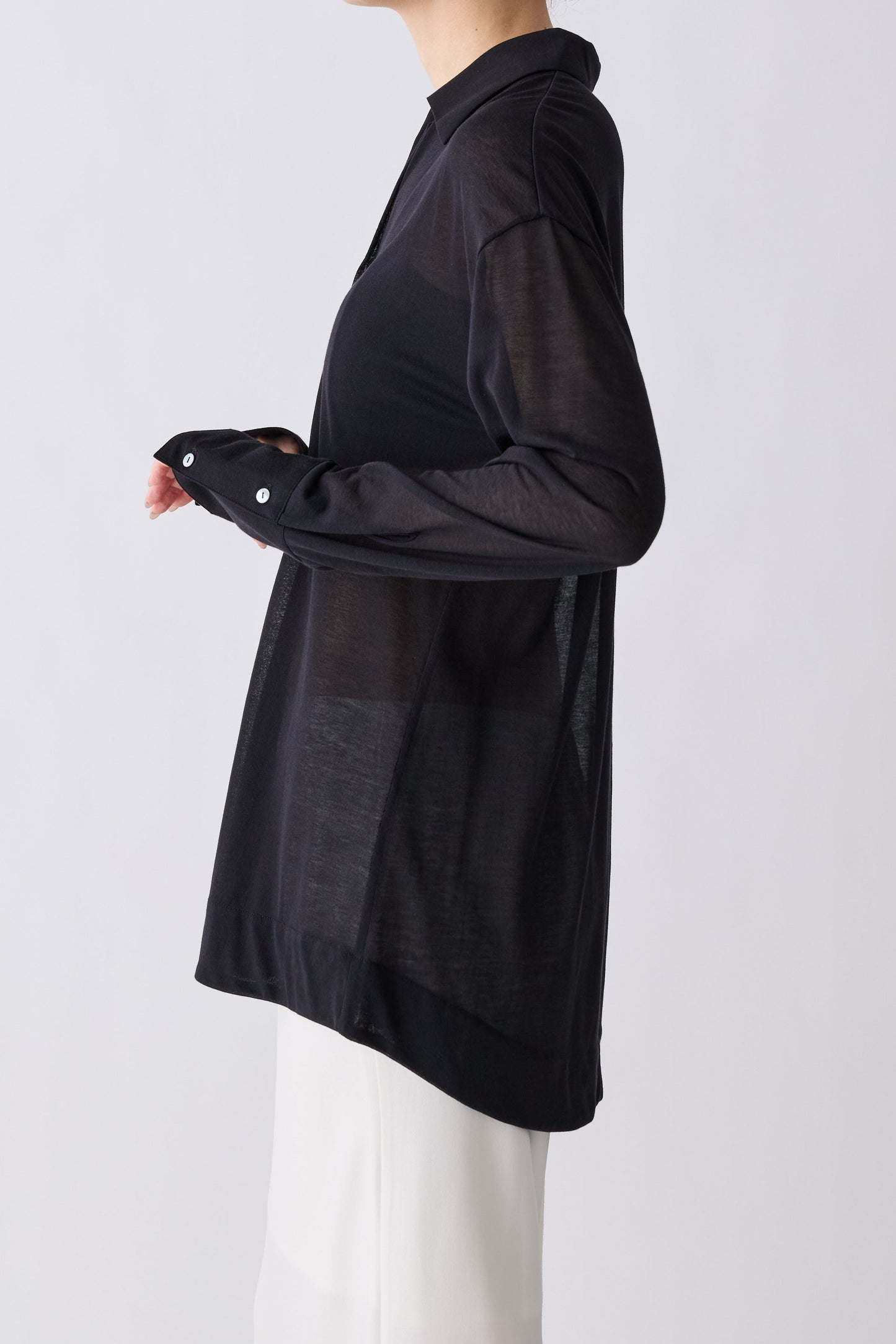 Naos sheer shirt_black