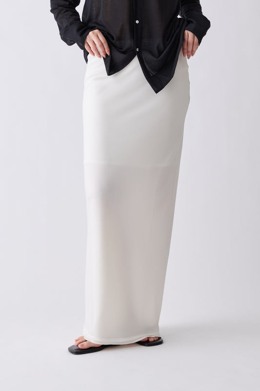 Phekda Narrow Skirt_white