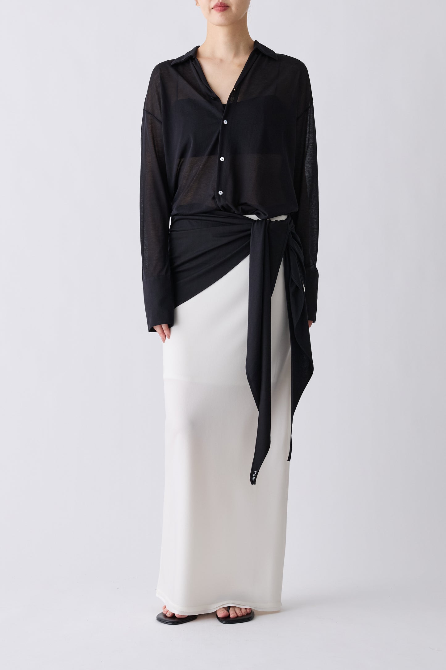 Naos sheer shirt_black
