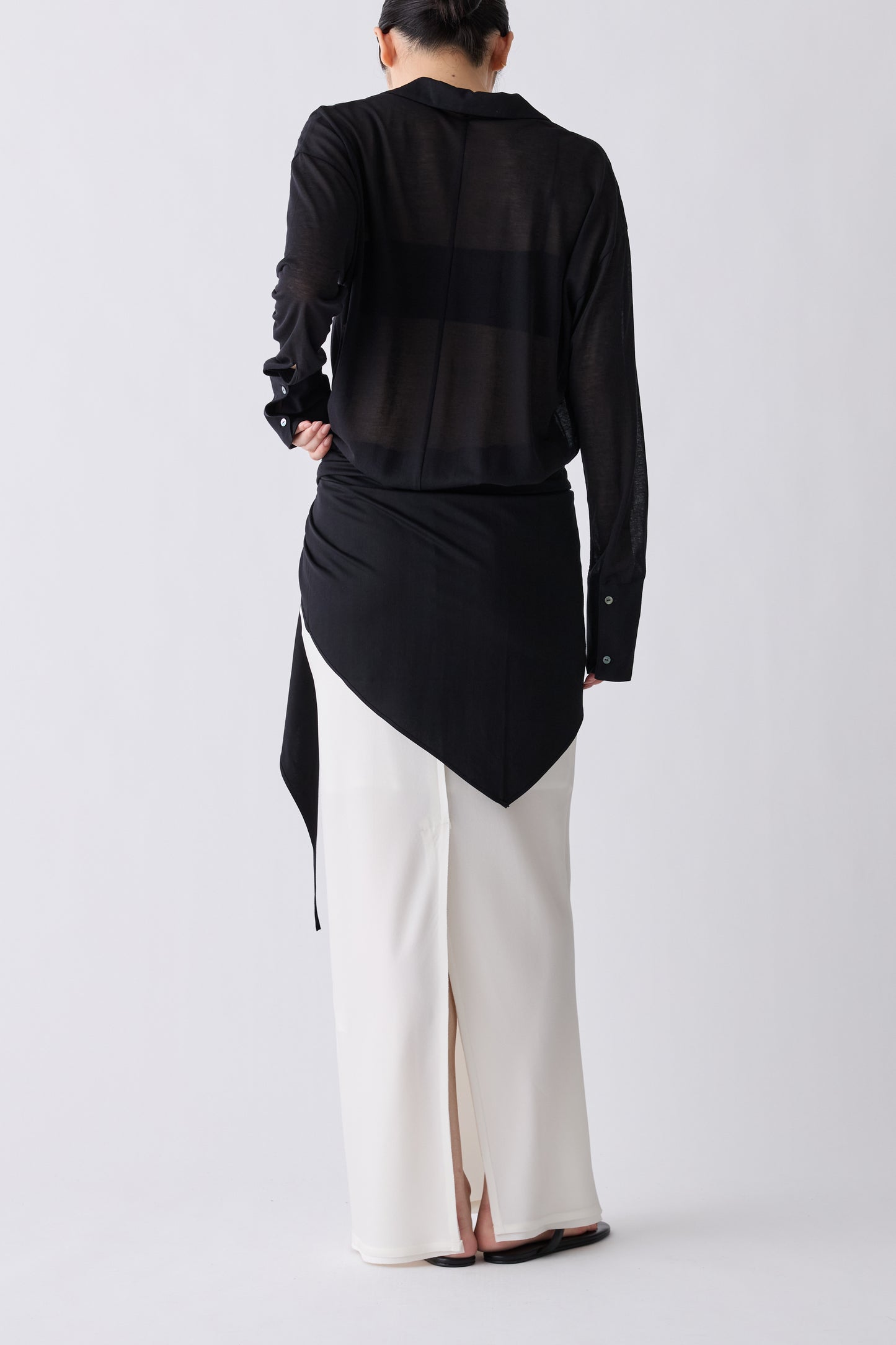 Naos sheer shirt_black