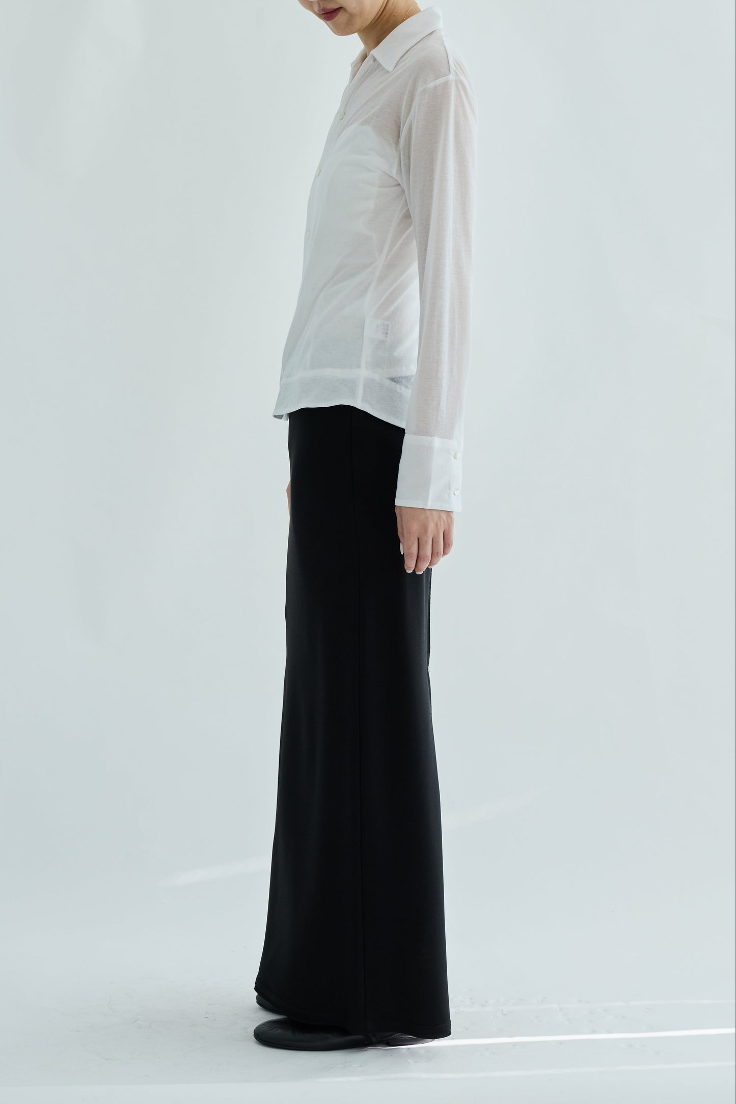 Naos compact sheer shirt_white