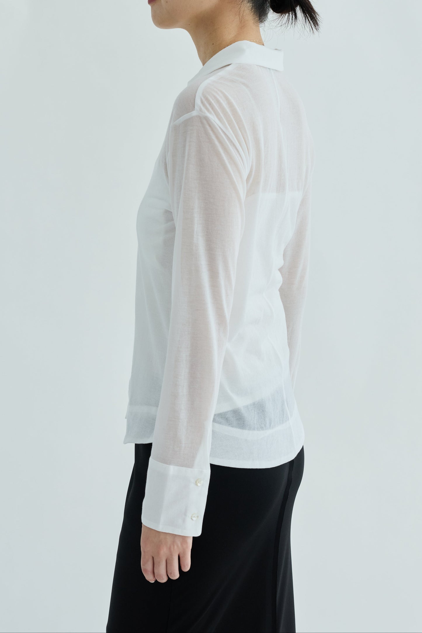 Naos compact sheer shirt_white