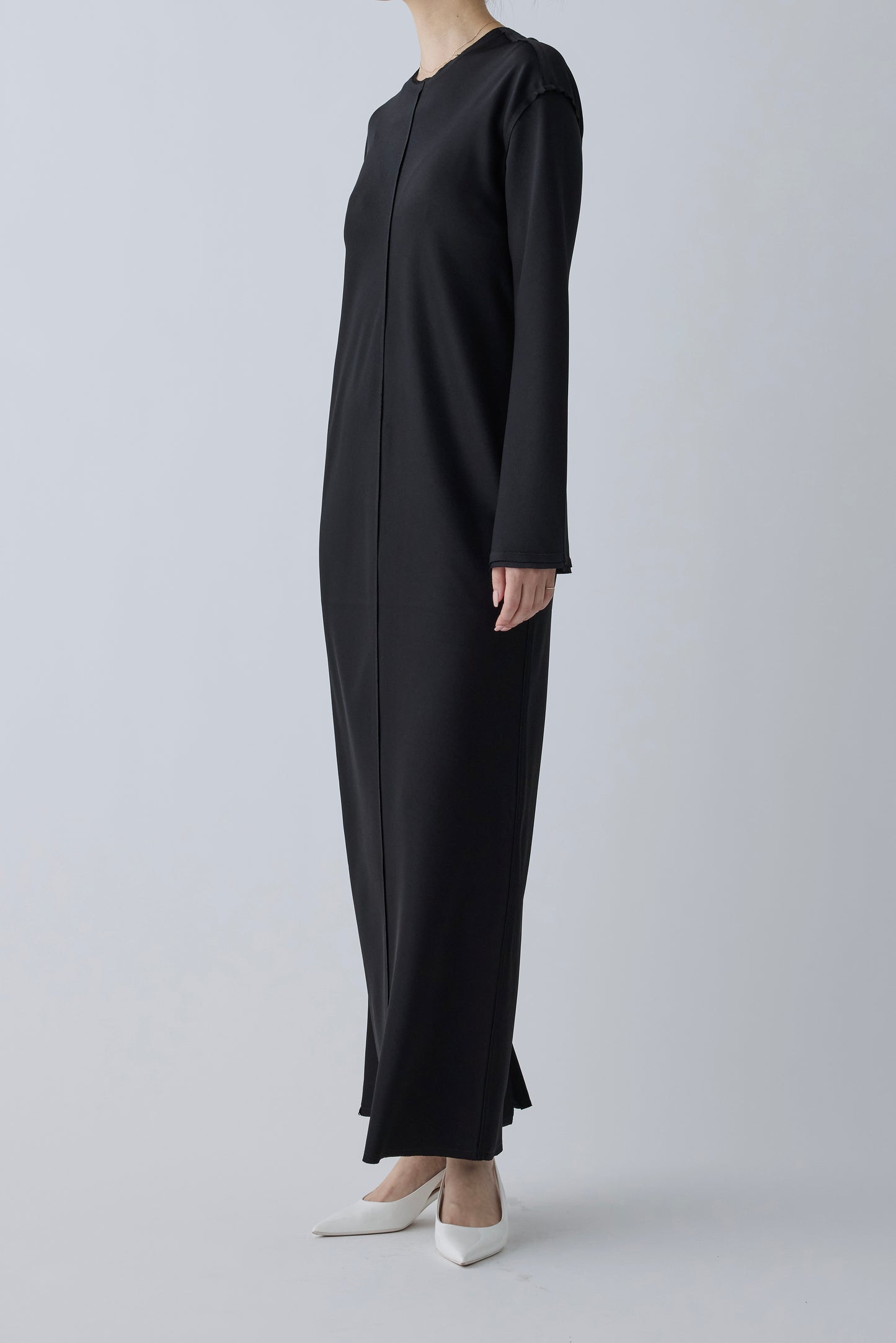 Phekda satin dress_Black