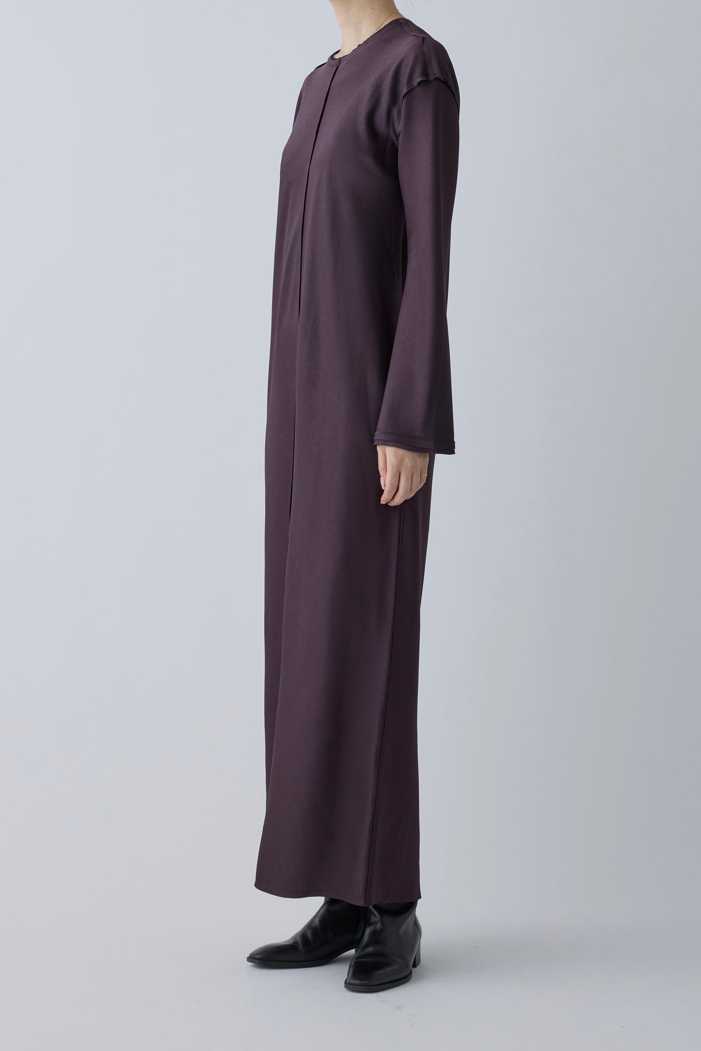 Phekda satin dress_Brown