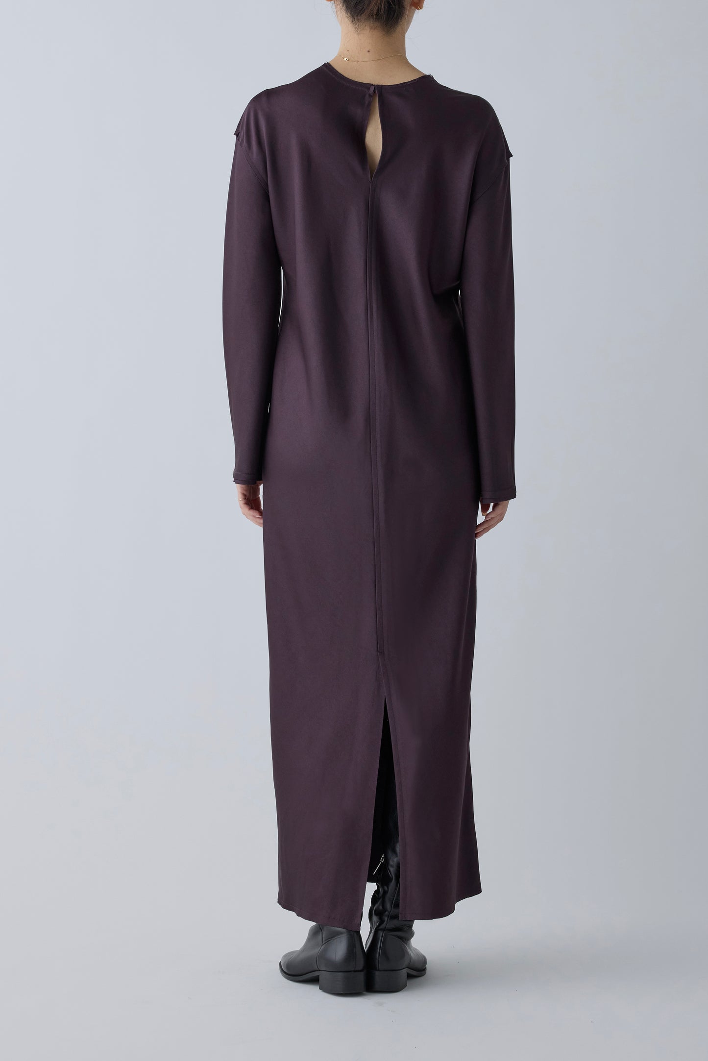 Phekda satin dress_Brown