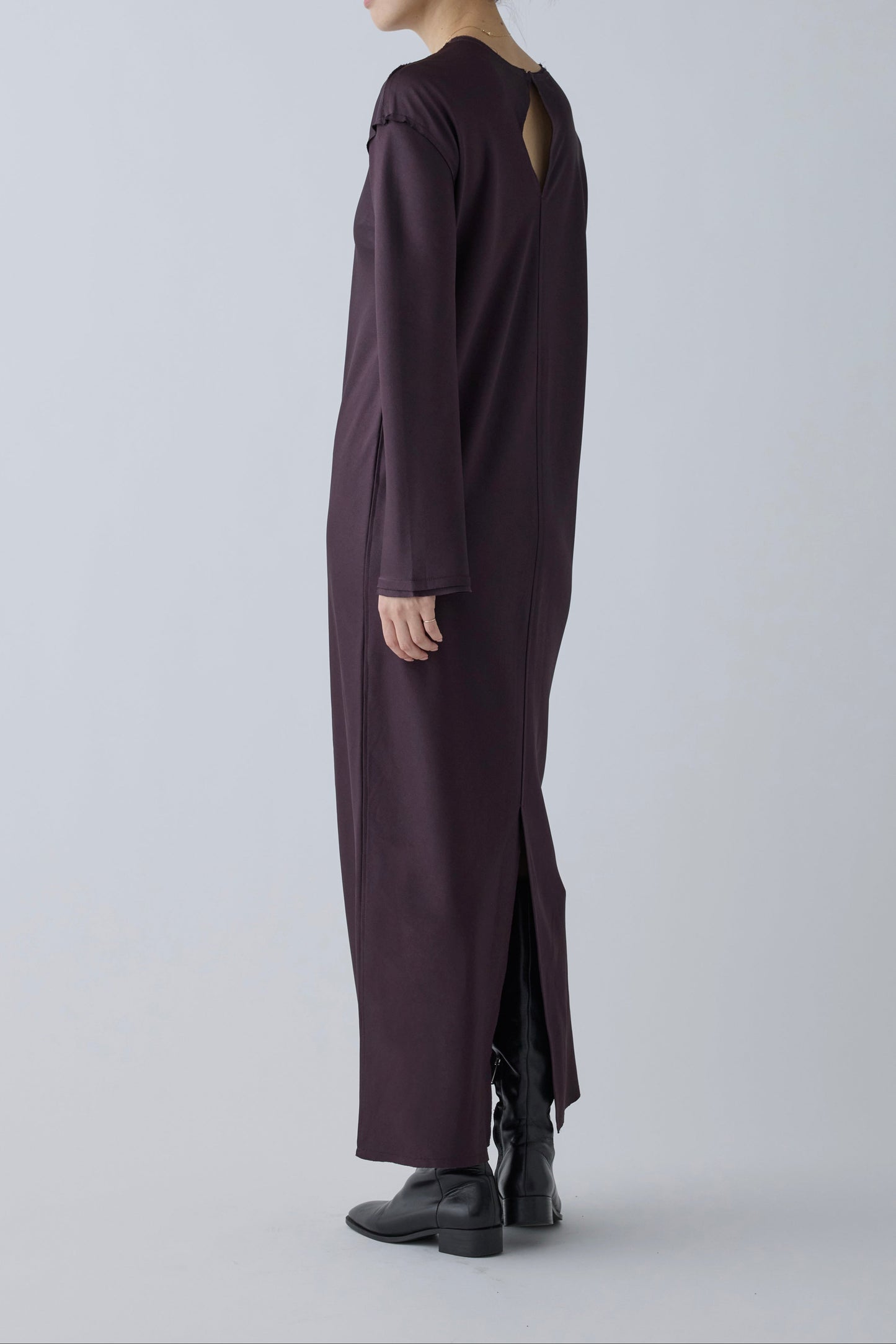 Phekda satin dress_Brown